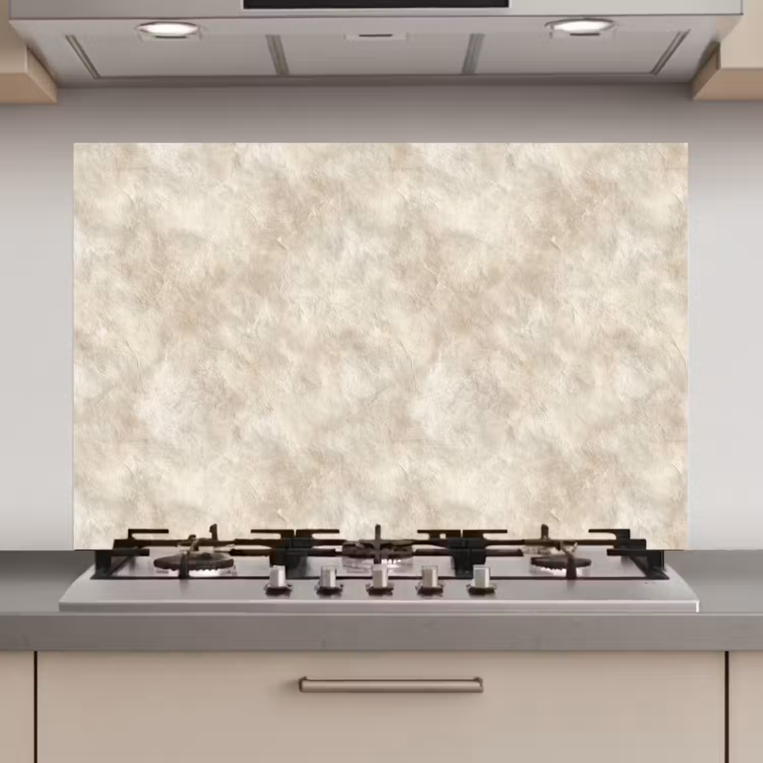Beige - Reliëfstructuur - Natuursteen keuken achterwand spatscherm klein 900 -3d_website