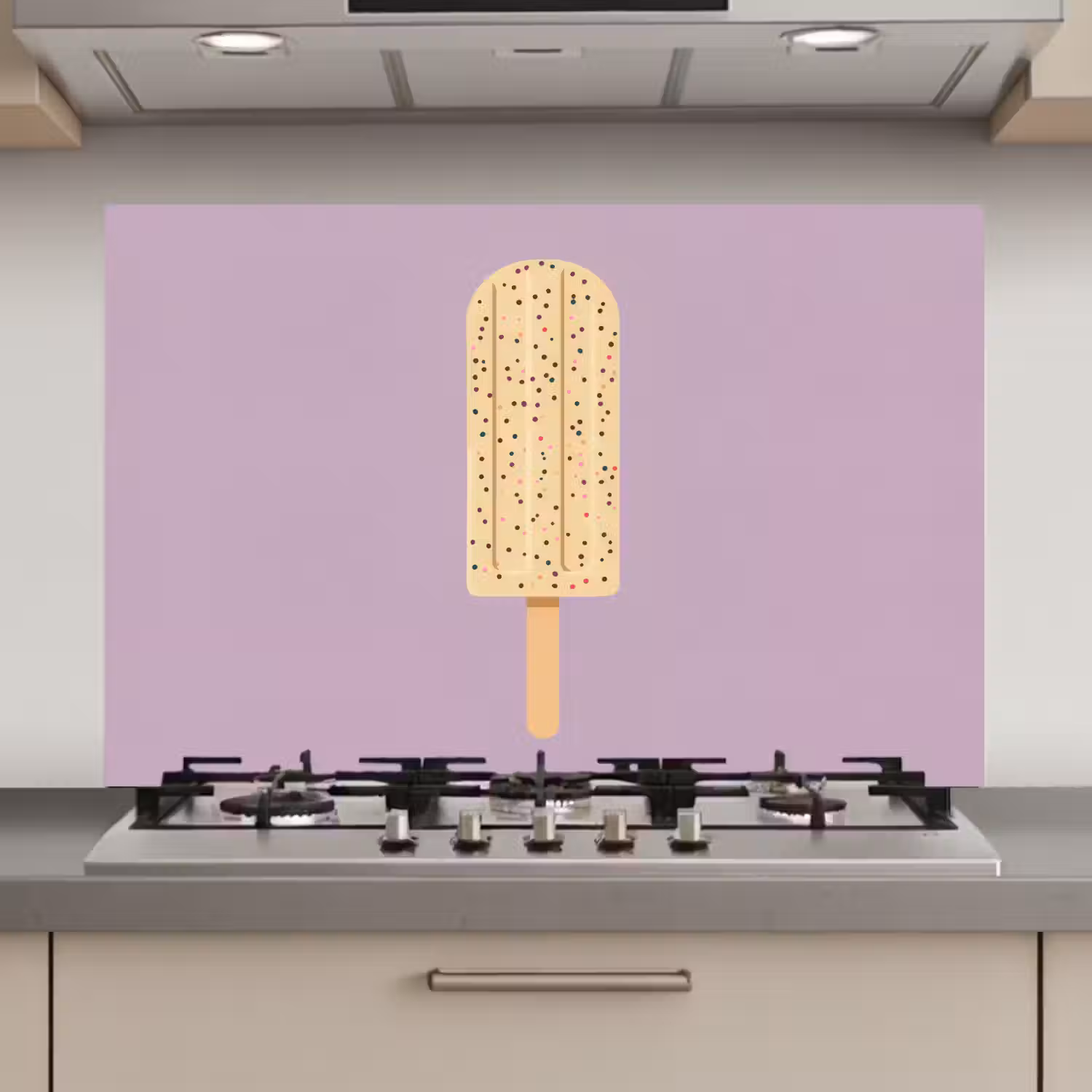 Beige - Ijsje - Spikkels keuken achterwand spatscherm klein -3d_website