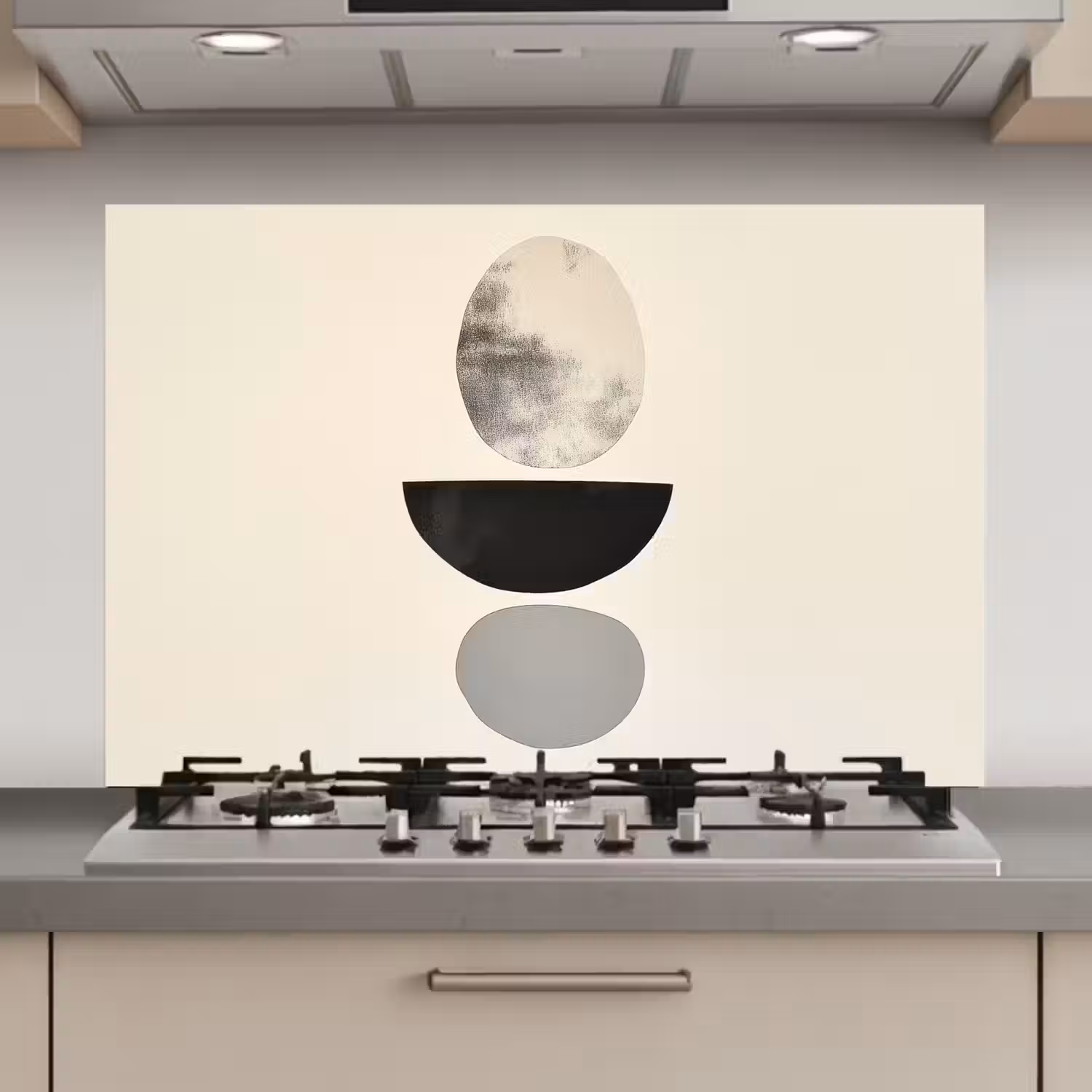 Beige - Japandi - Wabi sabi keuken achterwand spatscherm klein -3d_website