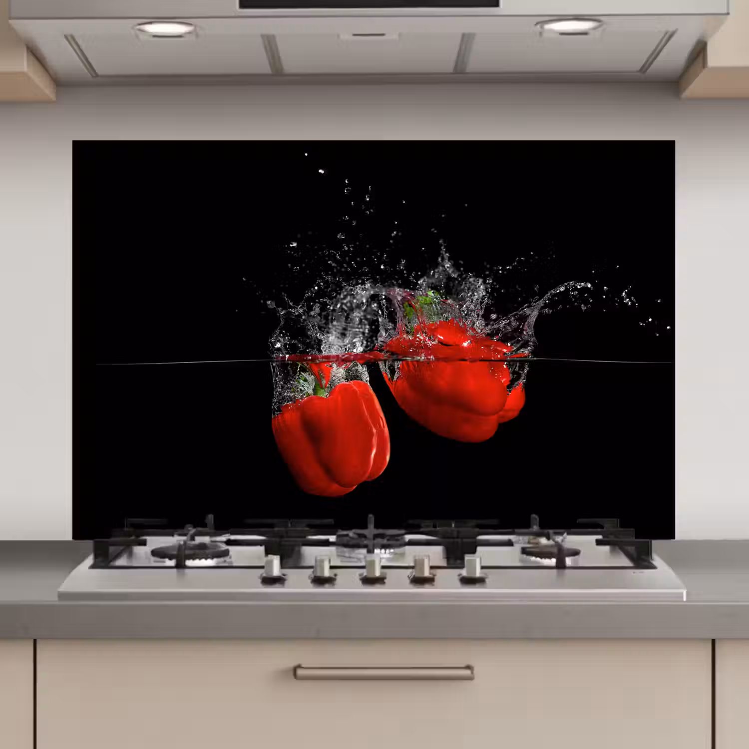 Paprika - Groente - Stilleven - Water - Rood keuken achterwand spatscherm klein -3d_website