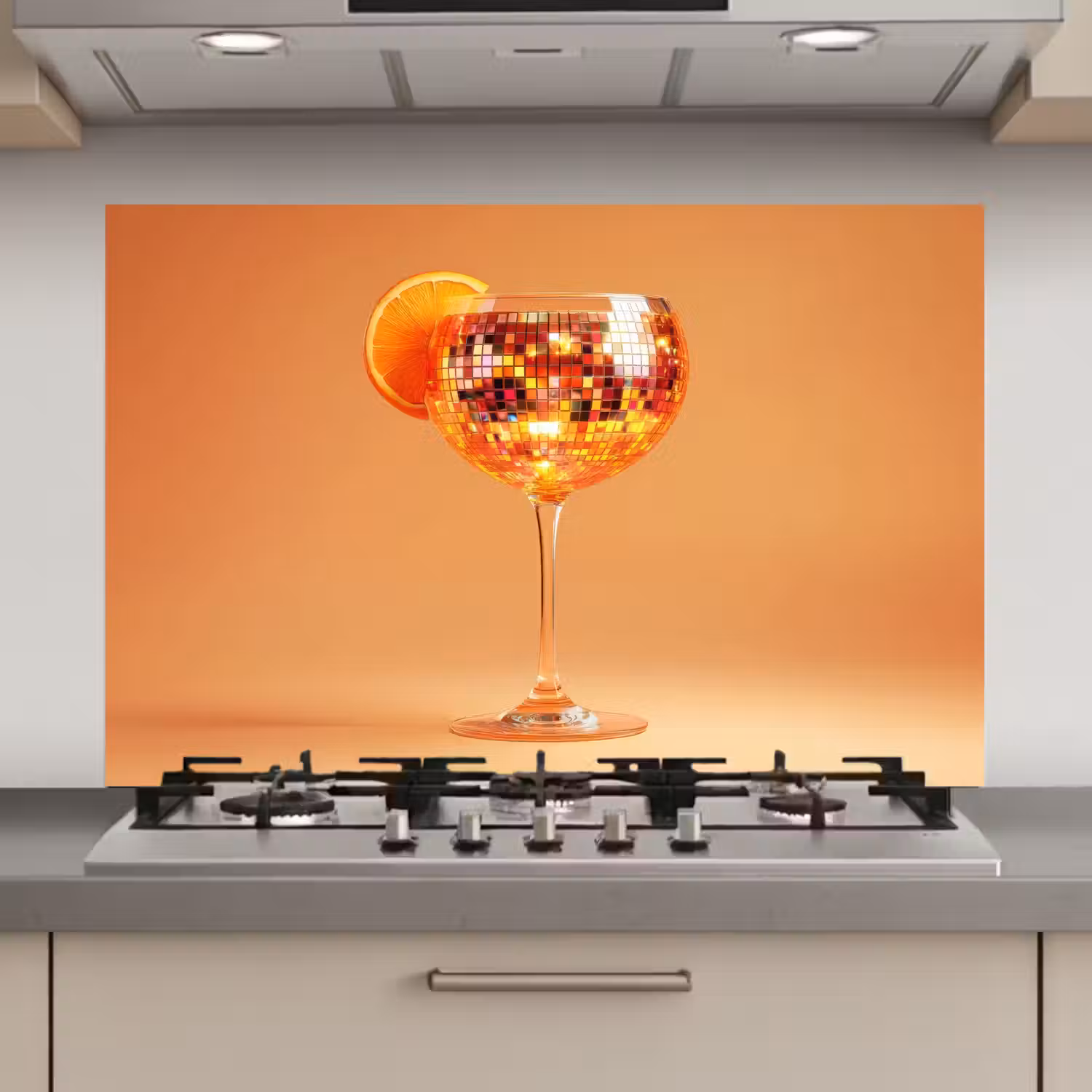 Drank - Oranje - Glitter - Disco keuken achterwand spatscherm klein -3d_website