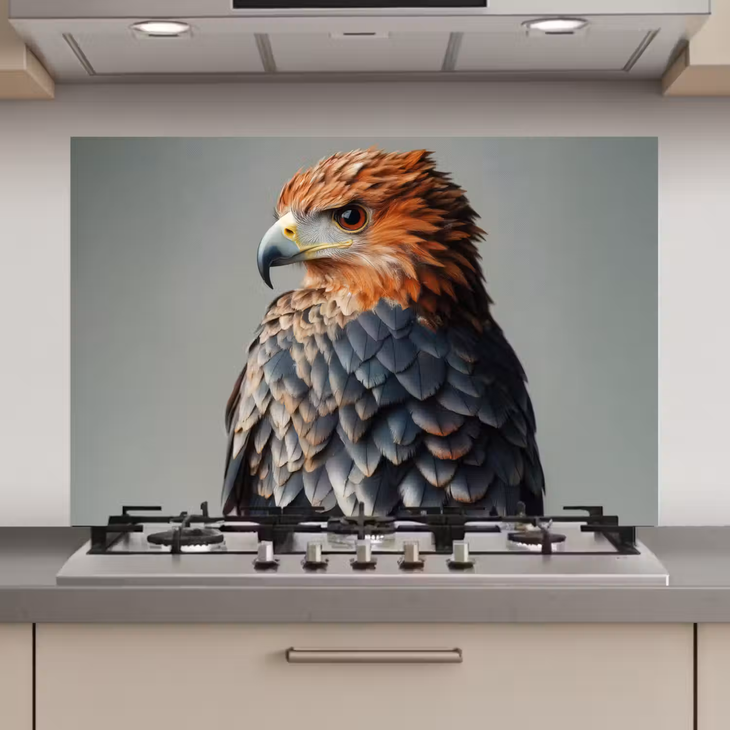 Vogel - Realistisch - Veren - Bruin keuken achterwand spatscherm klein -3d_website