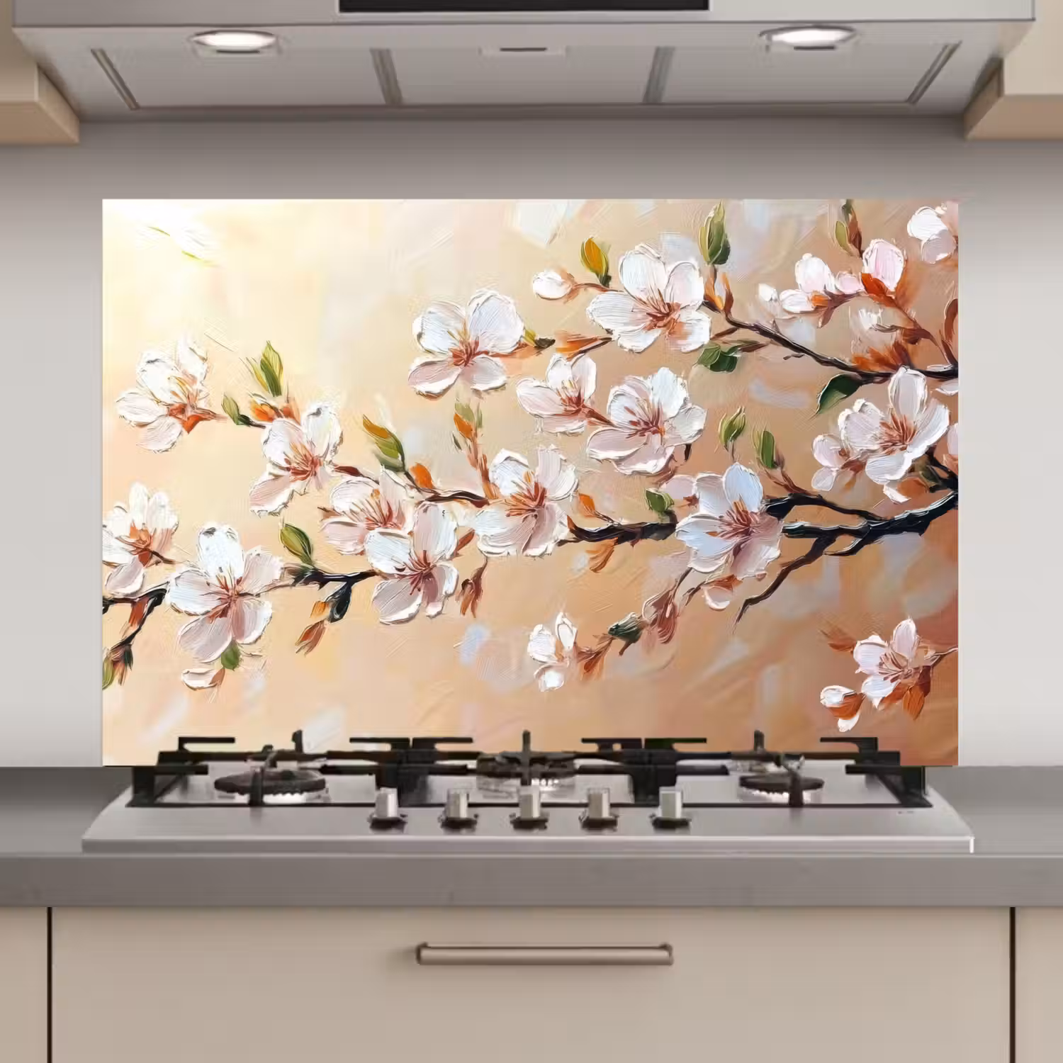 Bloesemtakken - Schilderachtig - Roze keuken achterwand spatscherm klein -3d_website
