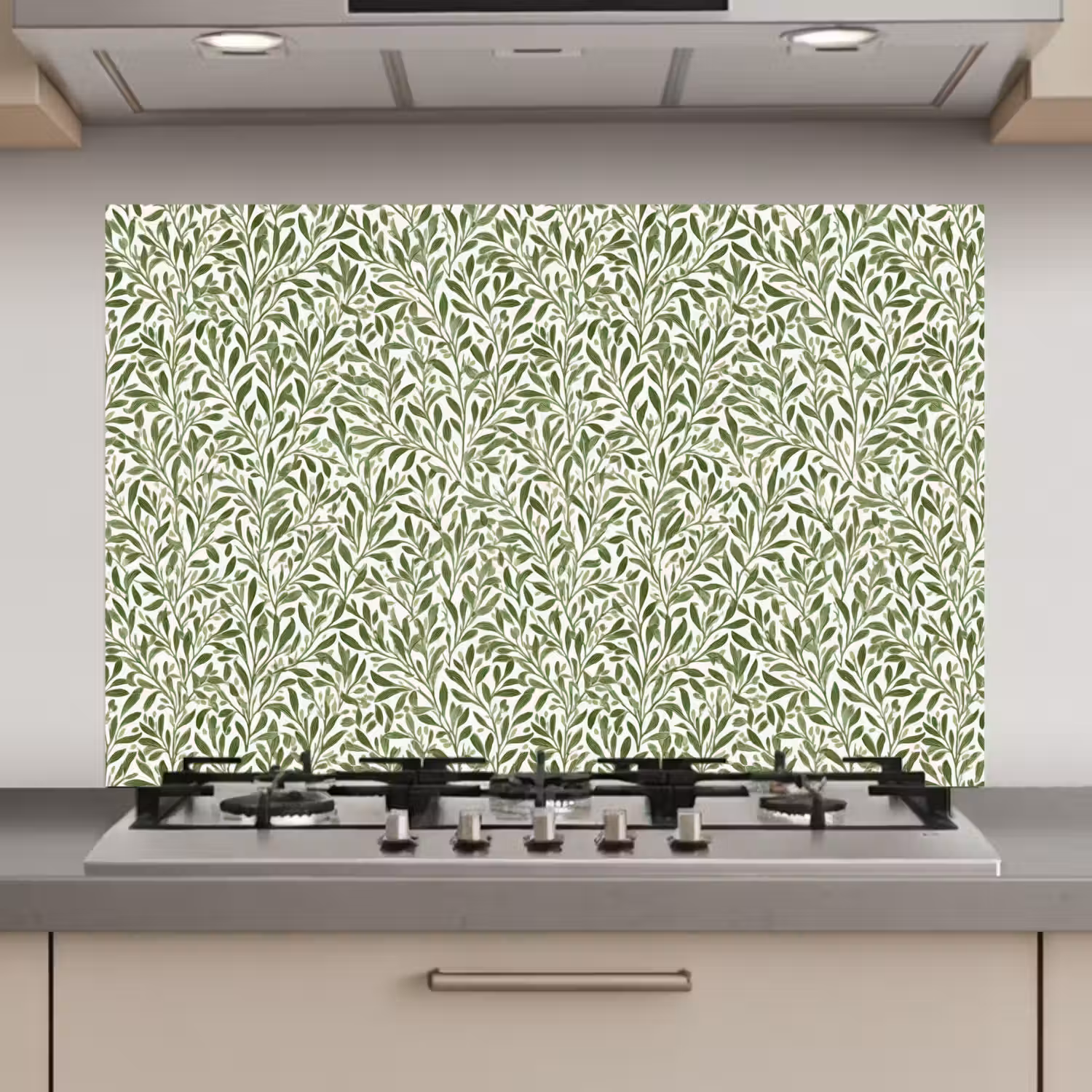 Botanisch - Takken - Groen keuken achterwand spatscherm klein 900 -3d_website