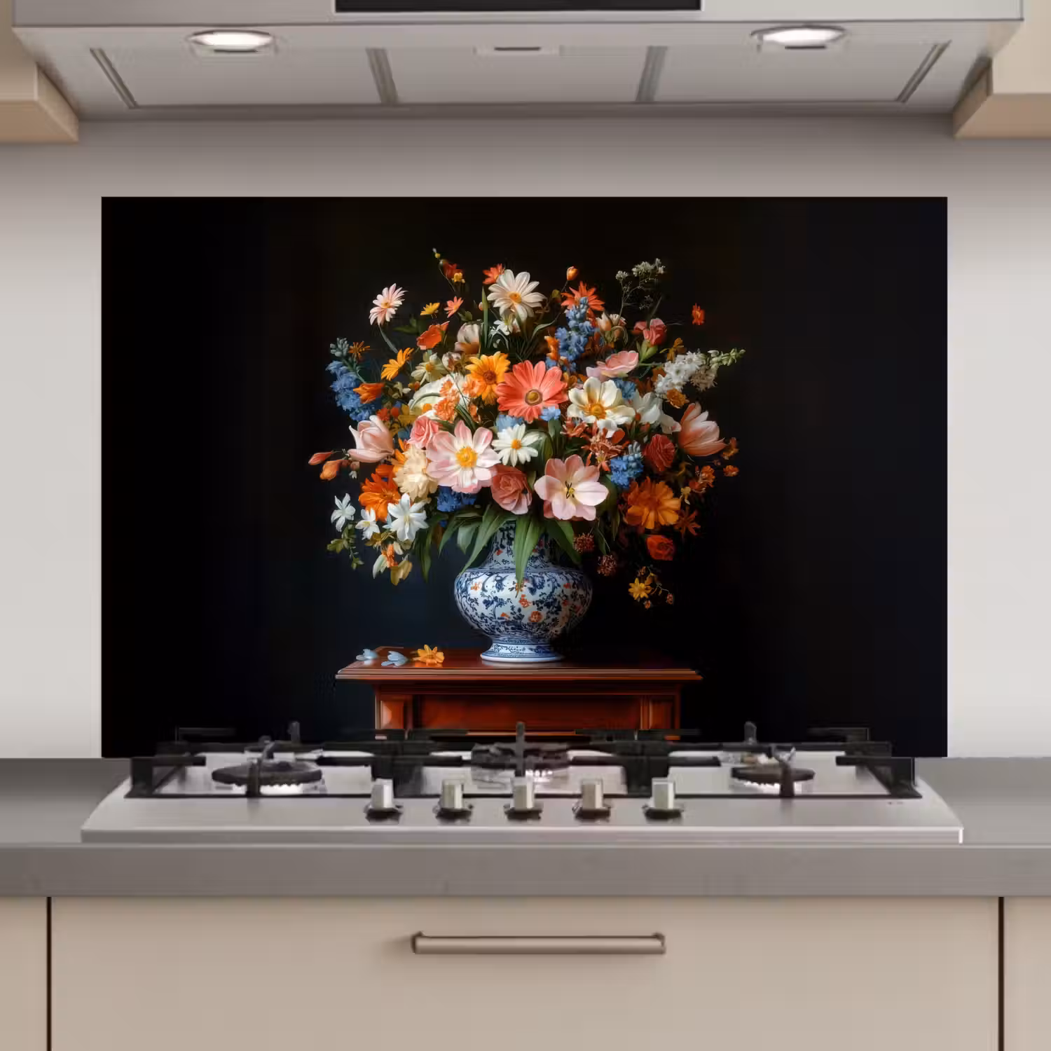 Boeket - Roze - Bloemen - Vaas keuken achterwand spatscherm klein -3d_website
