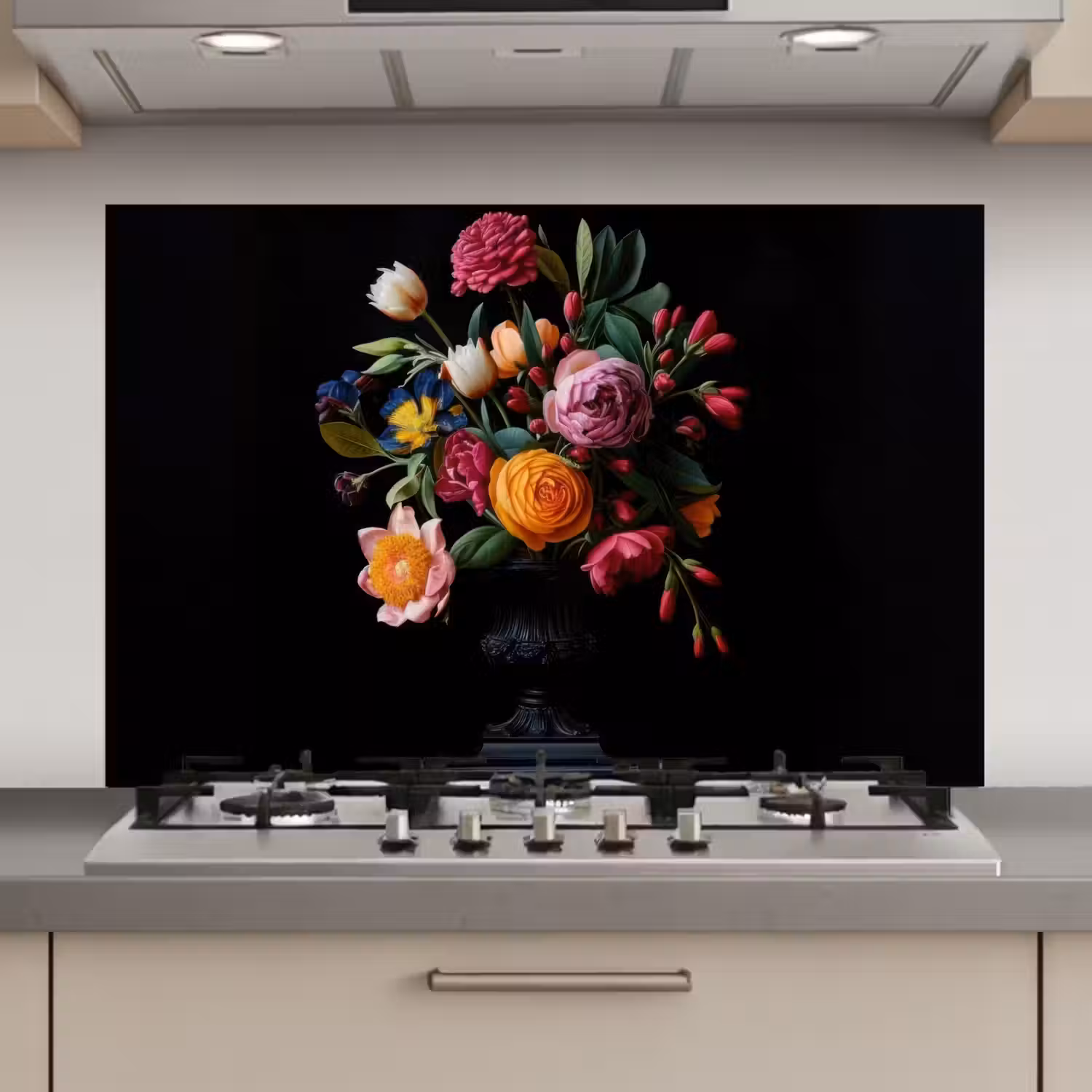 Boeket - Romantisch - Kleurrijk keuken achterwand spatscherm klein -3d_website
