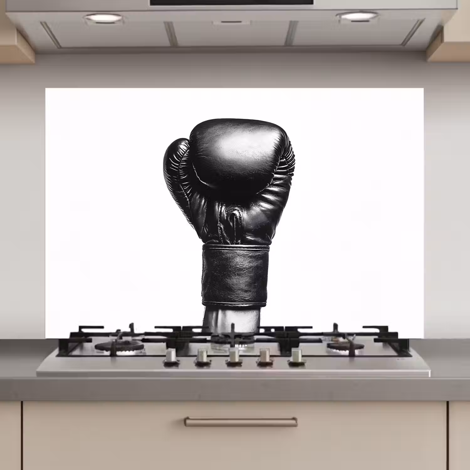 Bokshandschoen - Zwart - Hand keuken achterwand spatscherm klein -3d_website