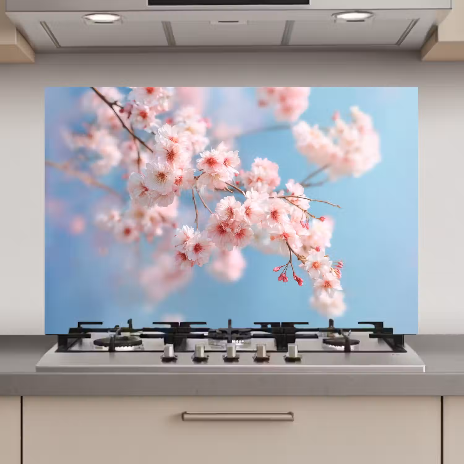Takken - Bloesems - Roze keuken achterwand spatscherm klein -3d_website