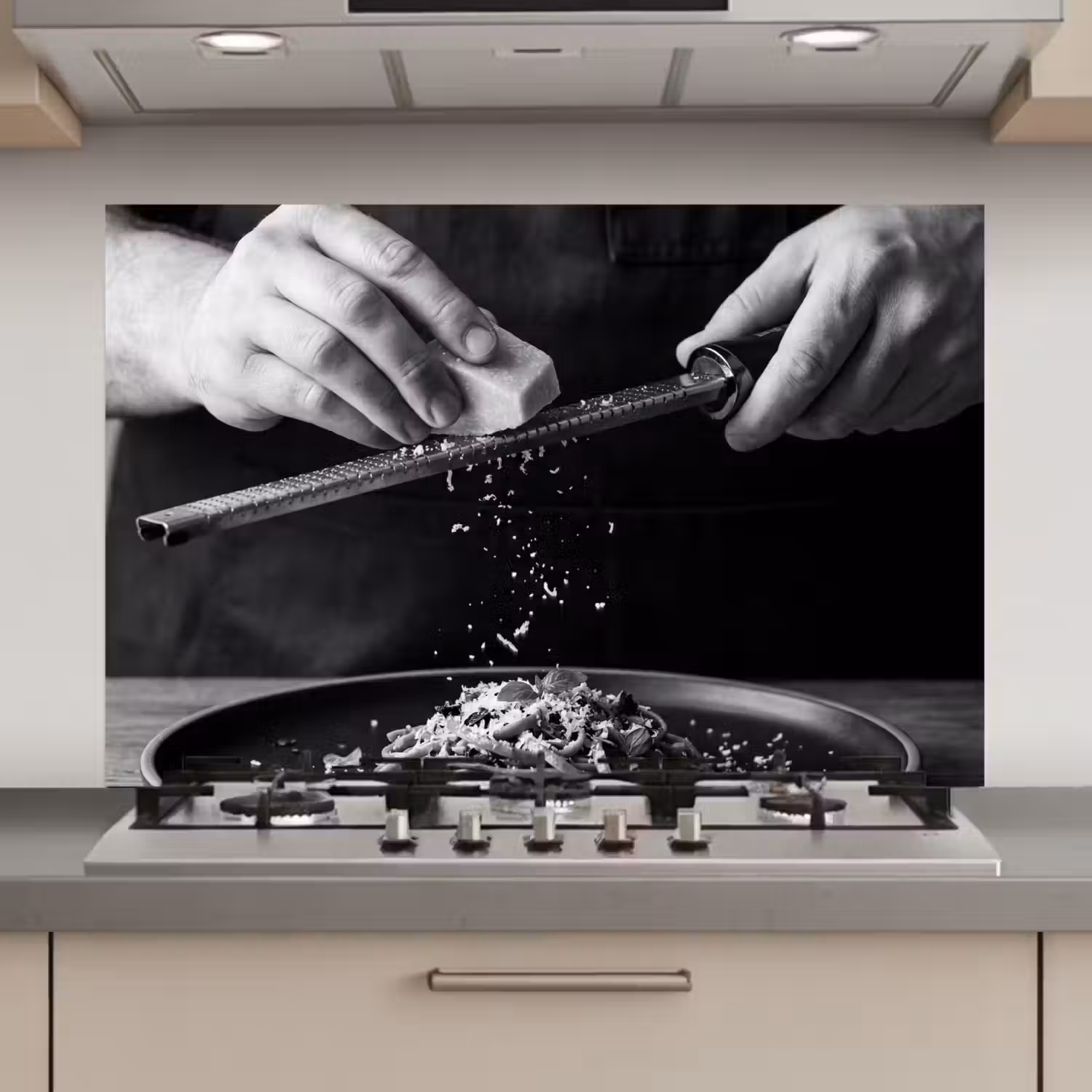 Kaas - Pasta - Rasp keuken achterwand spatscherm klein -3d_website