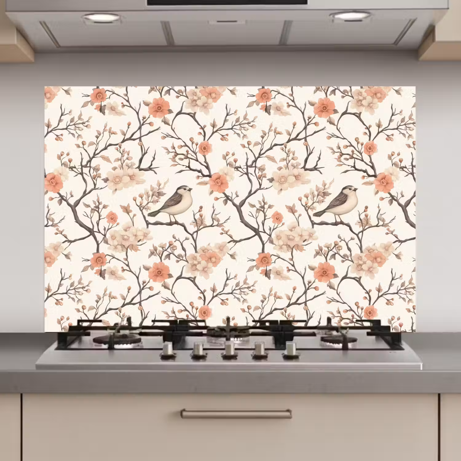 Kersenbloesem - Mus - Roze keuken achterwand spatscherm klein 900 -3d_website