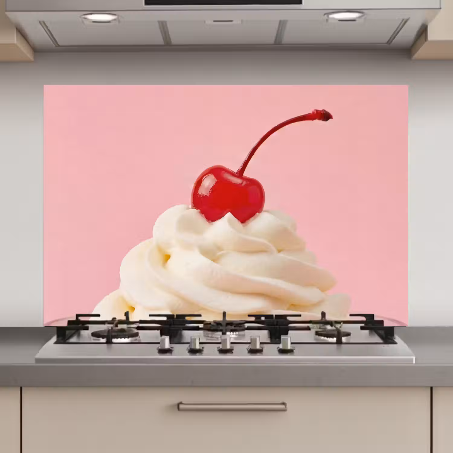 Kers - Slagroom - Roze keuken achterwand spatscherm klein -3d_website