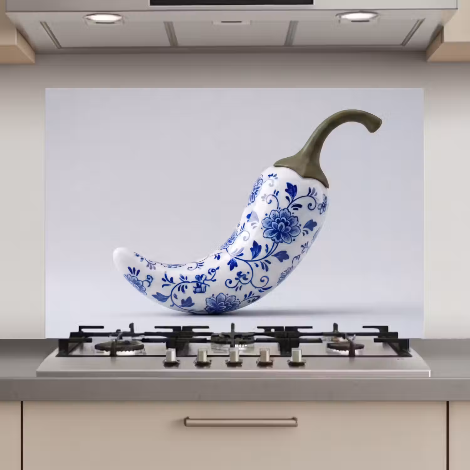 Chilipeper - Keramiek - Blauw keuken achterwand spatscherm klein -3d_website