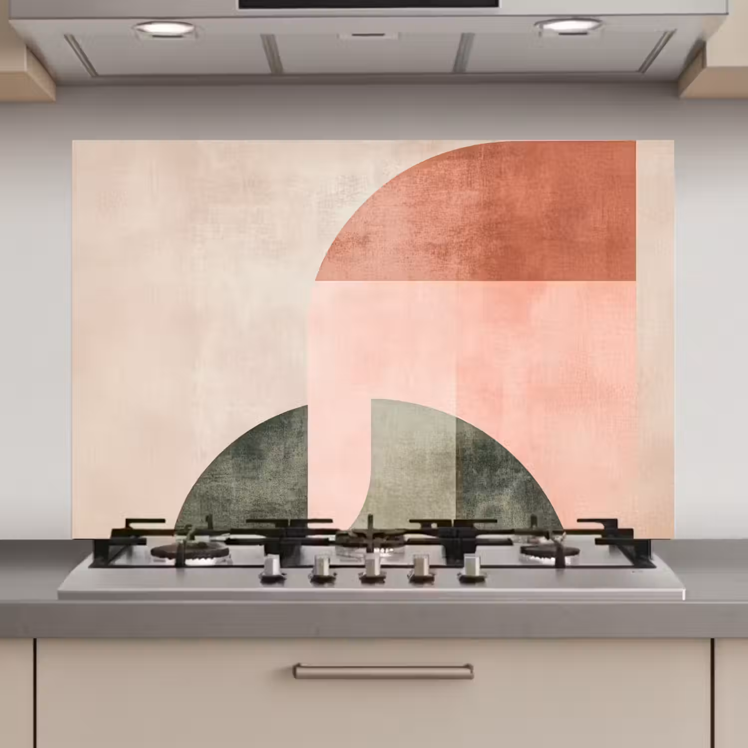 Cirkel - Abstract - Roze keuken achterwand spatscherm klein -3d_website