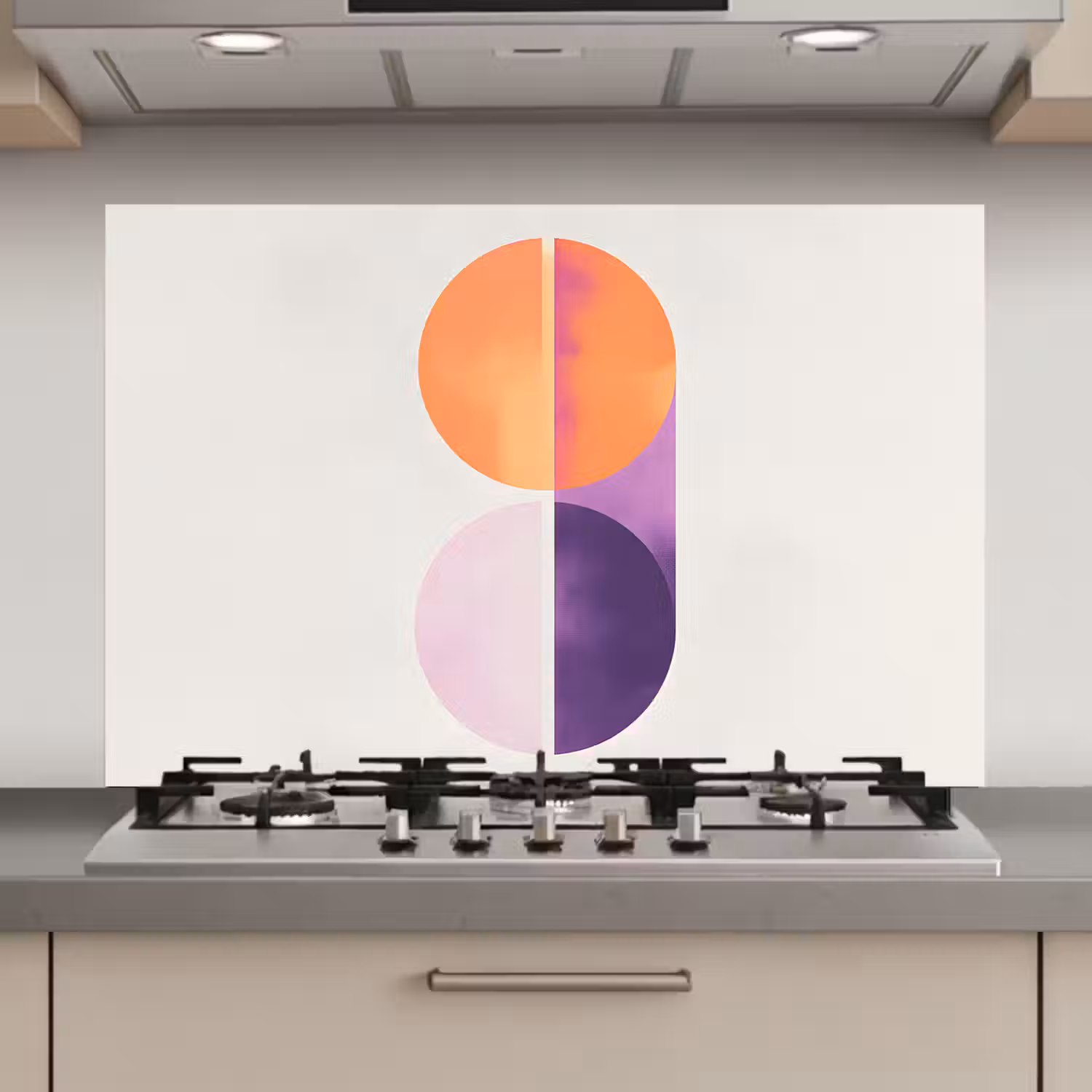 Cirkels - Abstract - Paars keuken achterwand spatscherm klein -3d_website