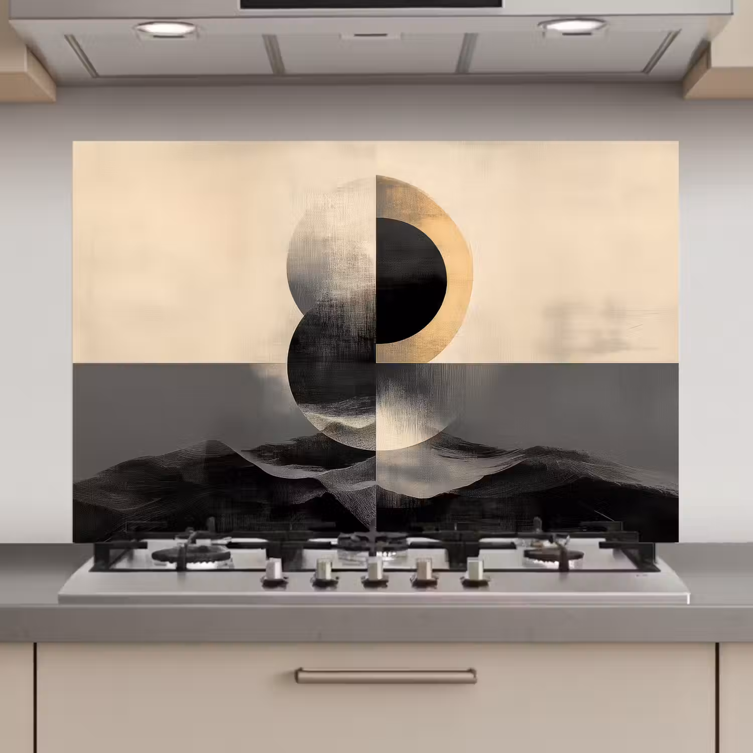 Cirkels - Schaduw - Abstract keuken achterwand spatscherm klein -3d_website
