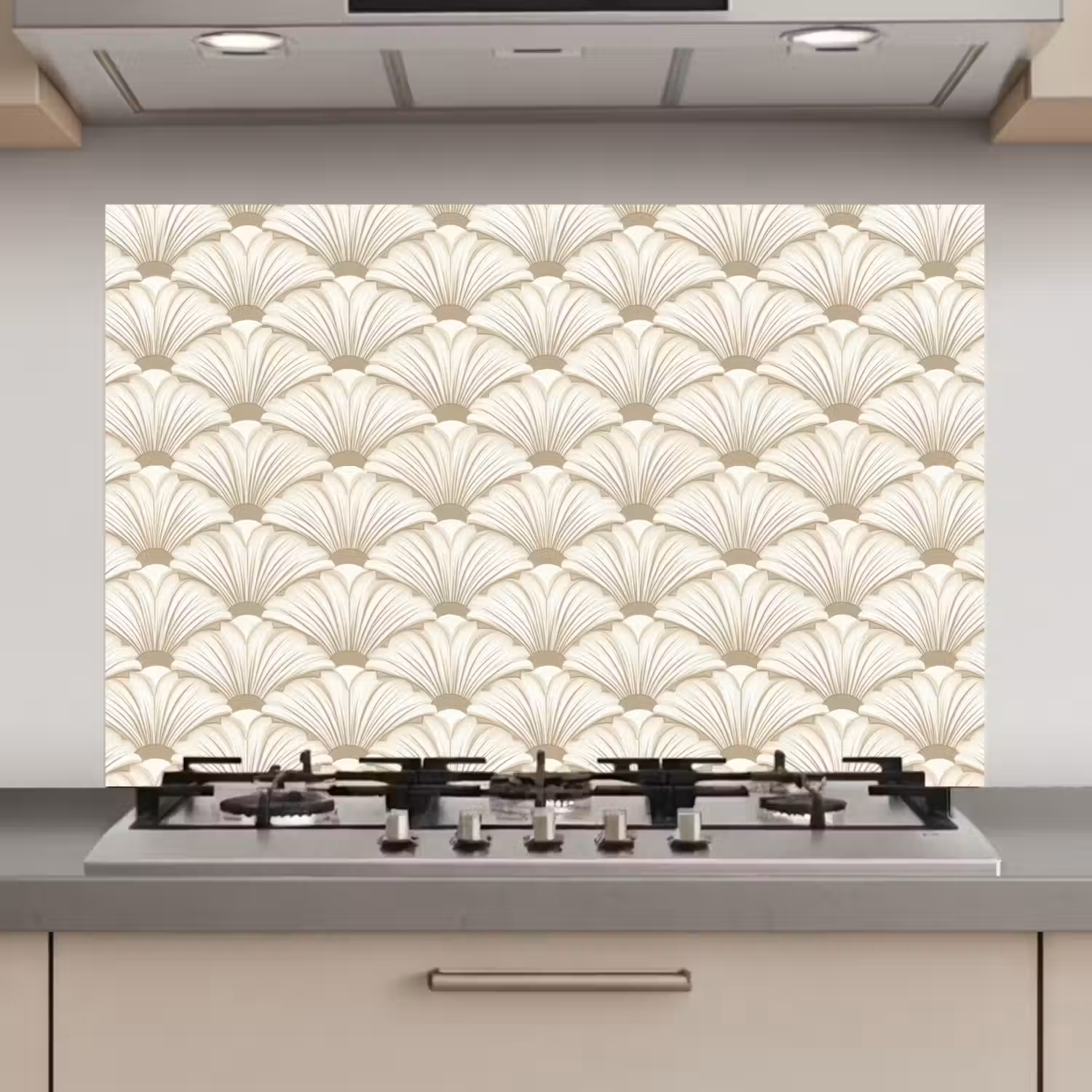 Klassiek - Art - Beige keuken achterwand spatscherm klein 900 -3d_website
