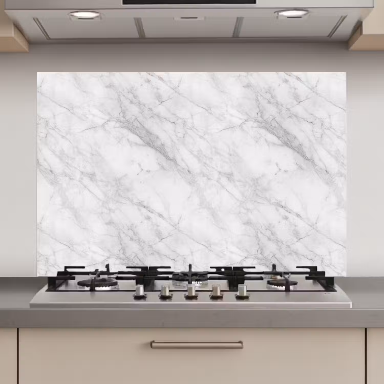 Klassiek - Marmer - Grijs keuken achterwand spatscherm klein 900 -3d_website