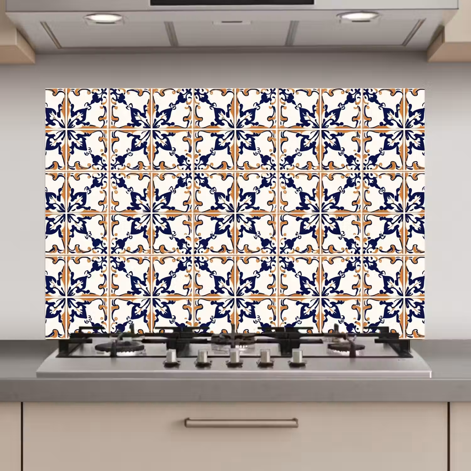 Klassiek - Patroon - Kleurrijk keuken achterwand spatscherm klein 900 -3d_website