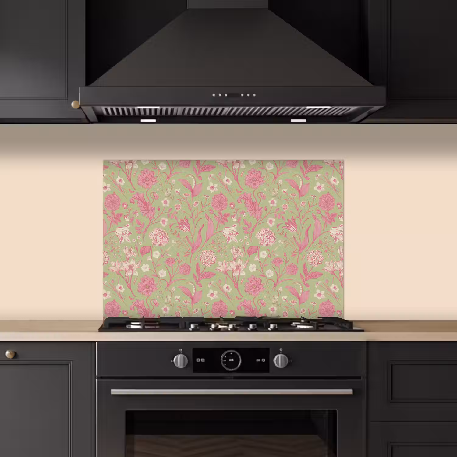 Classic - Pink - Mint keuken achterwand spatscherm klein 900 -sfeer1