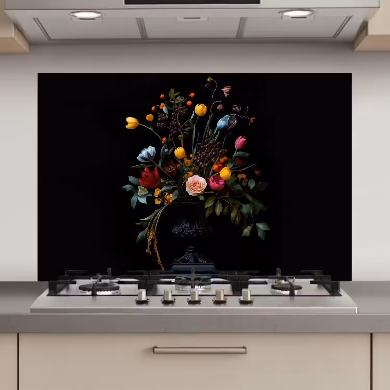 Klassiek - Vaas - Boeket - Bloemen keuken achterwand spatscherm klein -3d_website