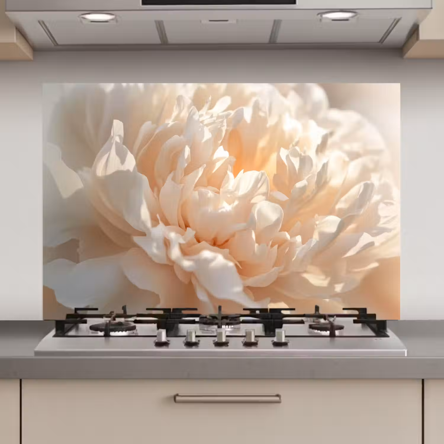 Close up - Pioenroos - Lichtroze keuken achterwand spatscherm klein -3d_website