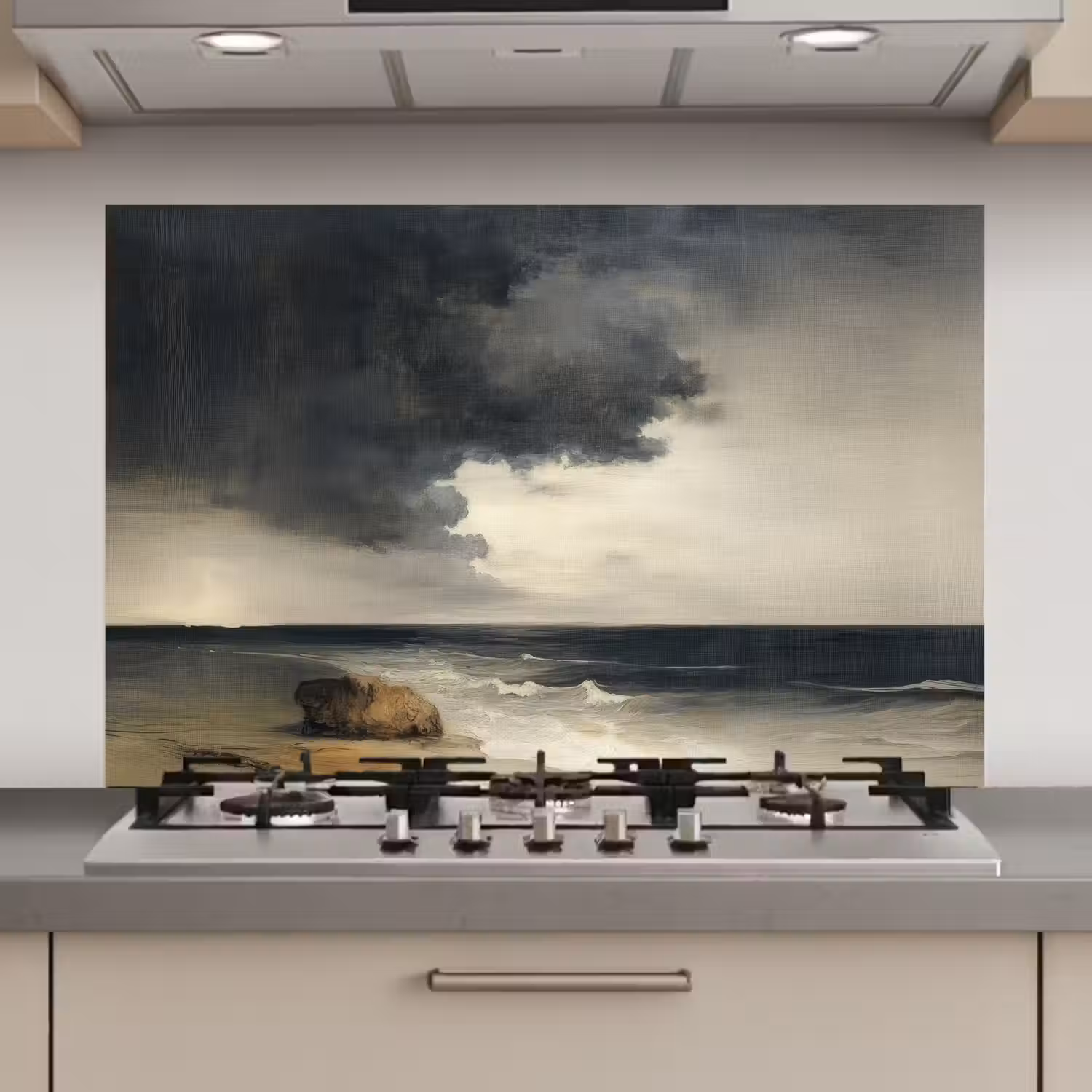 Kust - Golven - Rots - Storm keuken achterwand spatscherm klein -3d_website