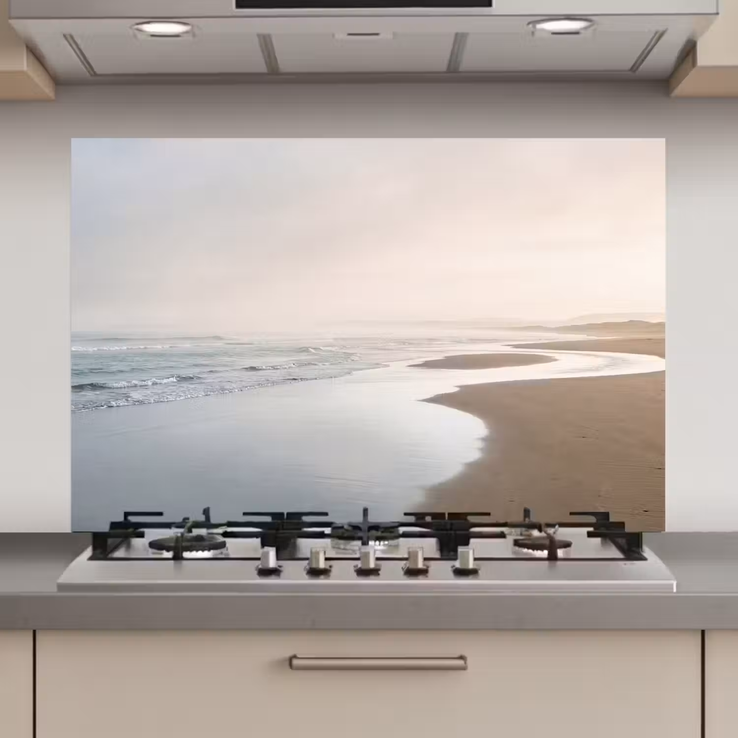 Kustlijn - Strand - Oceaan keuken achterwand spatscherm klein -3d_website