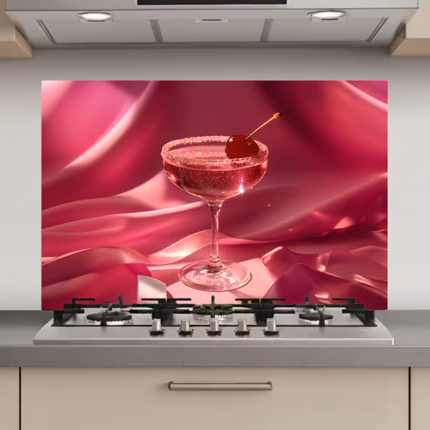 Cocktail - Pink - Luxe keuken achterwand spatscherm klein -3d_website