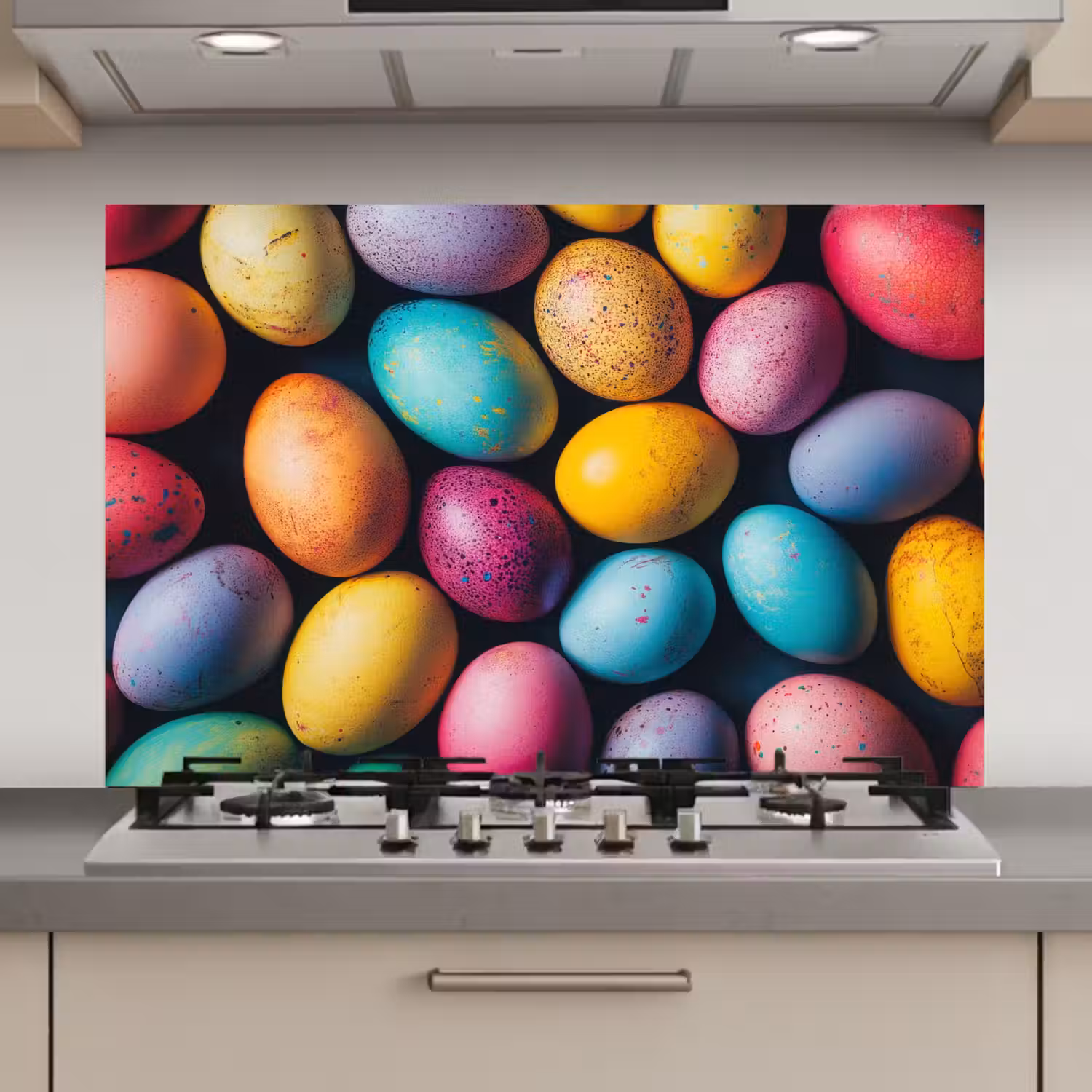 Kleurrijk - Paaseitjes - Spetters keuken achterwand spatscherm klein -3d_website