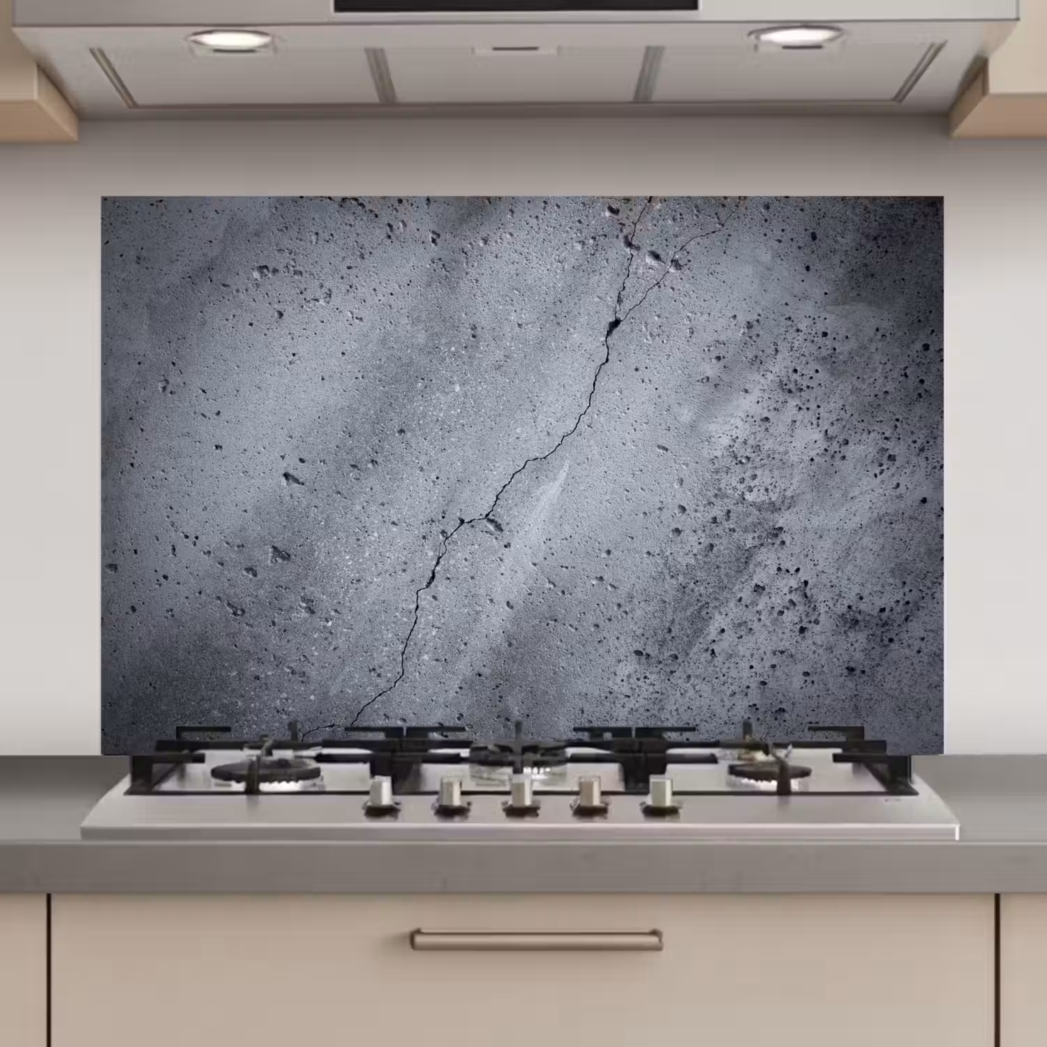Beton - Grijs - Scheur keuken achterwand spatscherm klein -3d_website