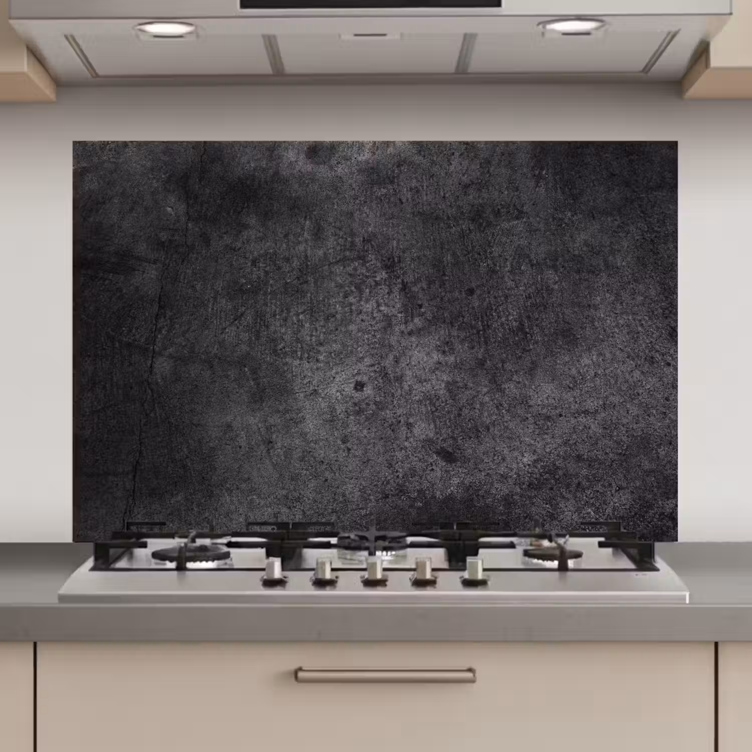 Beton - Structuur - Retro - Zwart - Grijs - Rustiek keuken achterwand spatscherm klein -3d_website