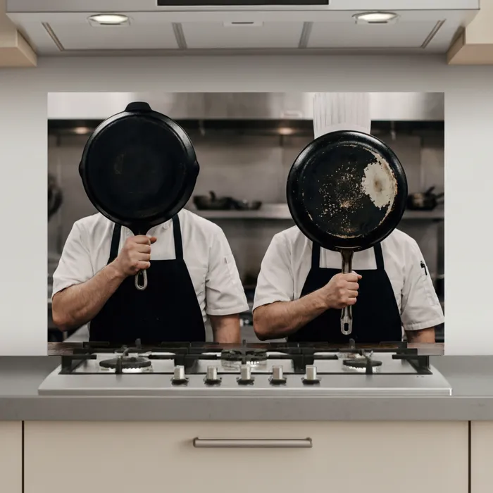 Koks - Koekenpannen - Keuken keuken achterwand spatscherm klein -3d_website