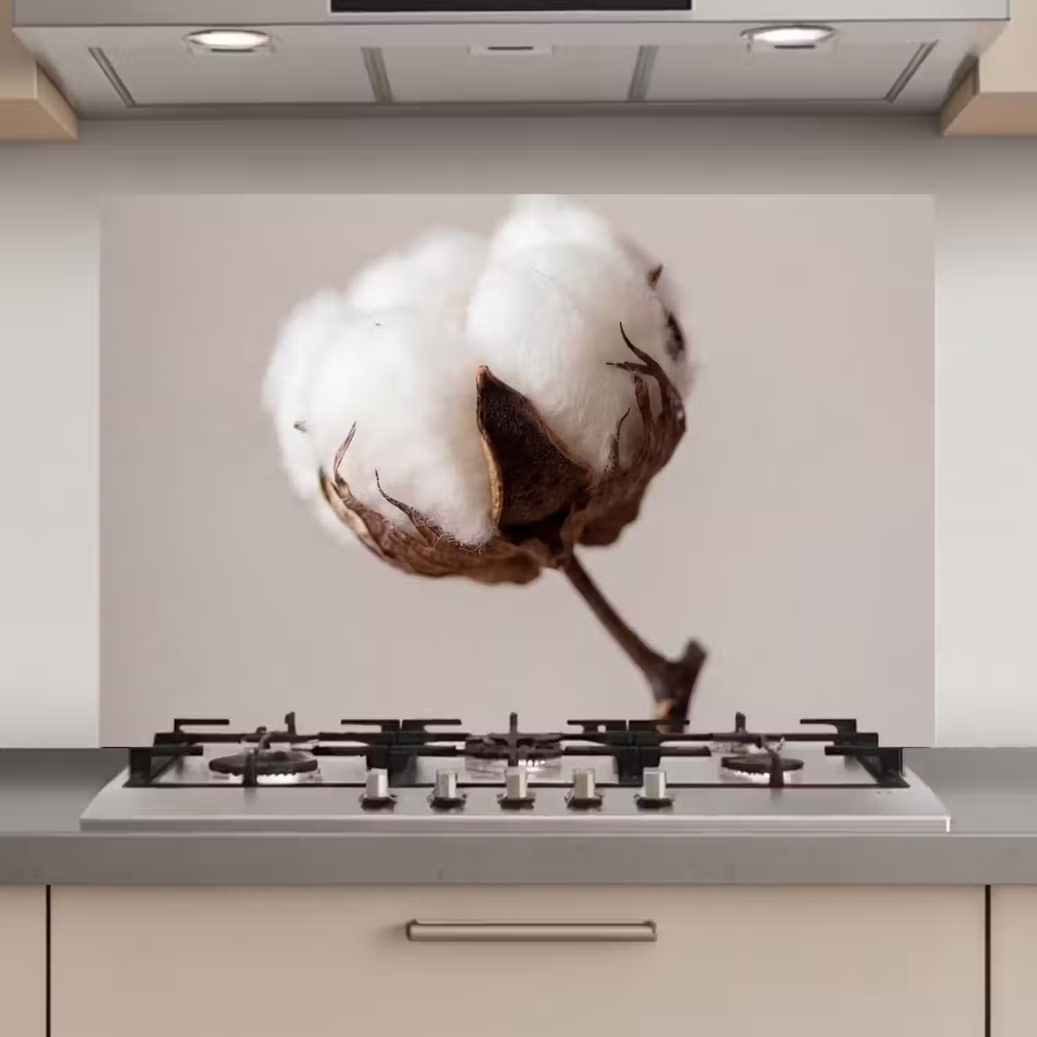 Katoenbol - Minimalistisch - Wit keuken achterwand spatscherm klein -3d_website