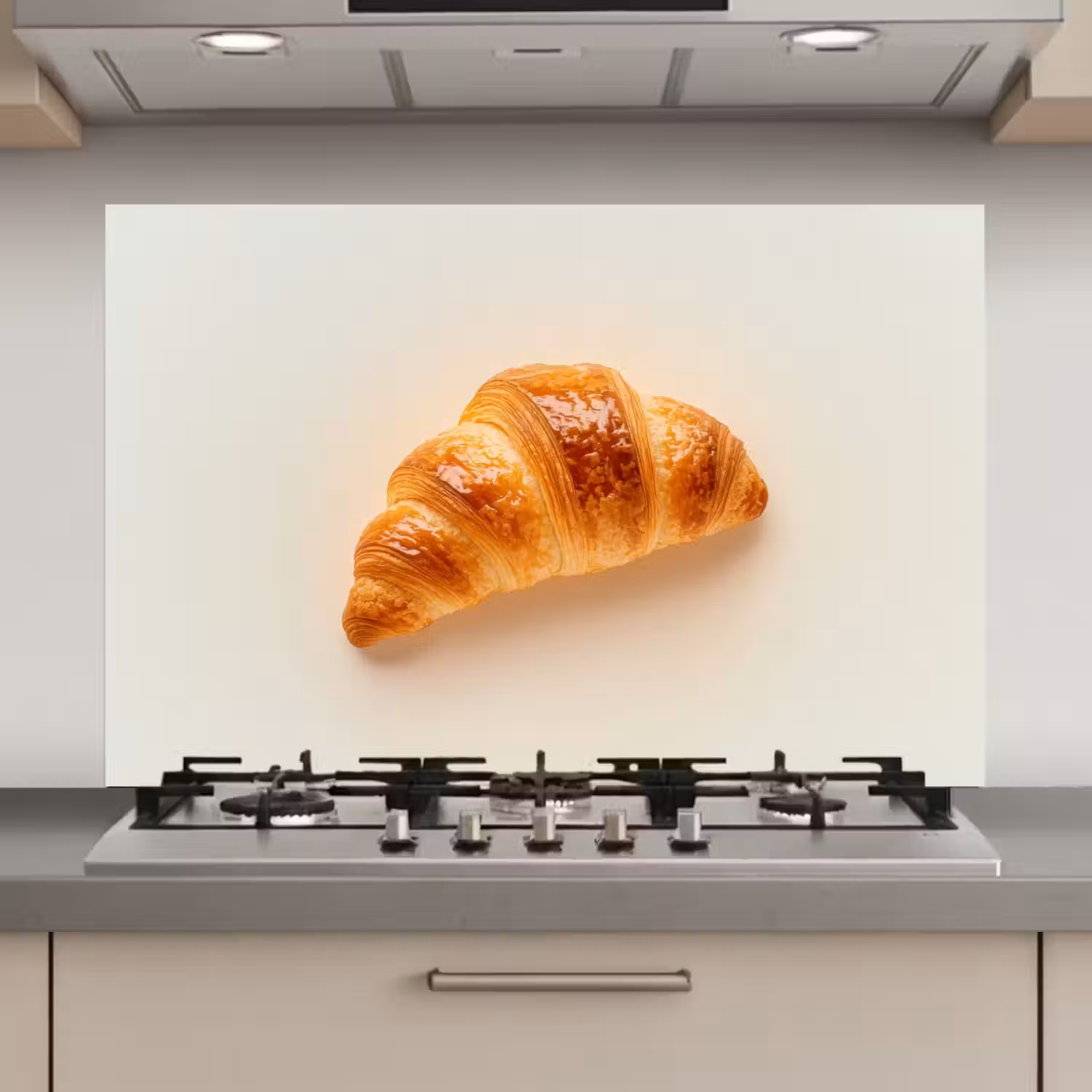 Croissant - Brood - Beige keuken achterwand spatscherm klein -3d_website