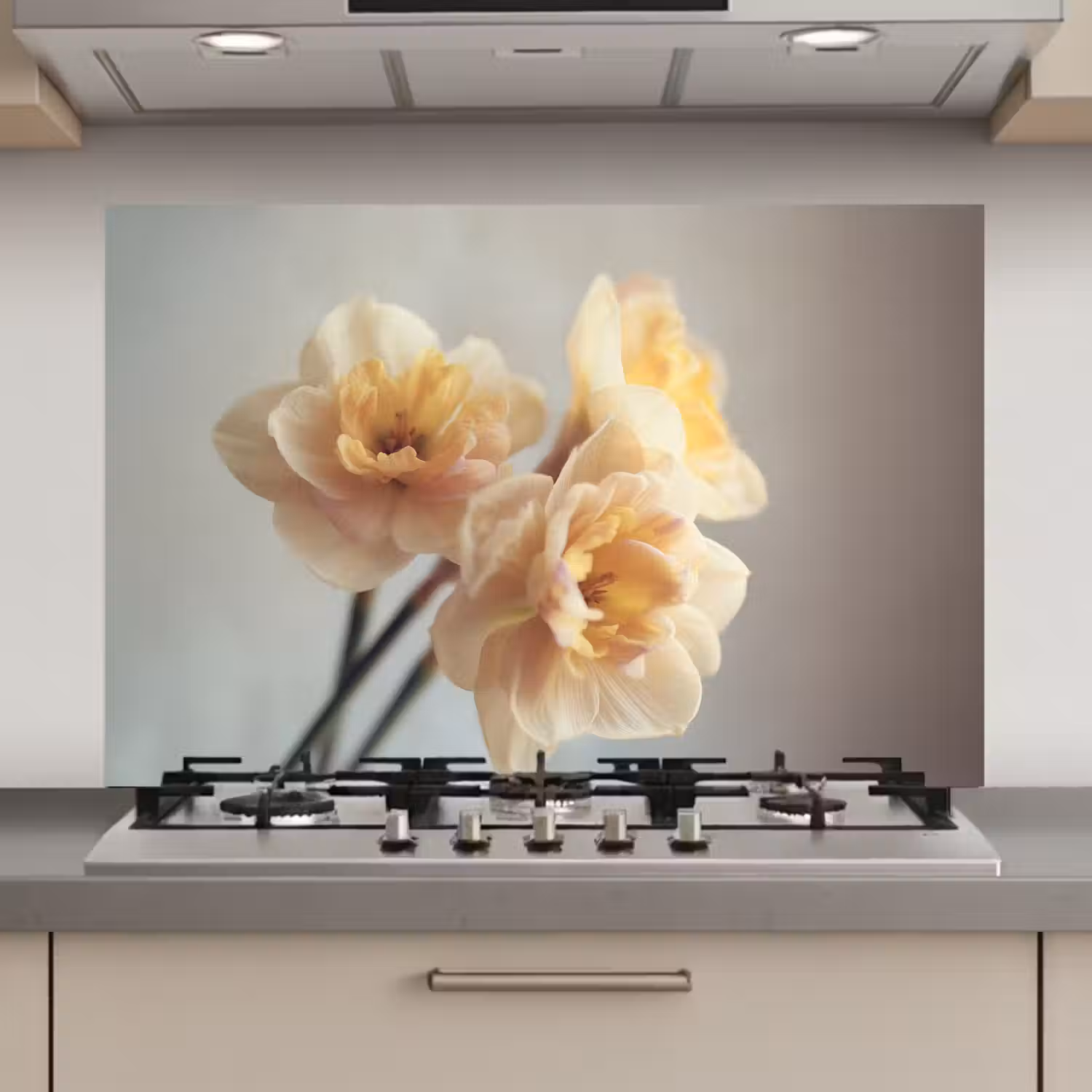 Narcissen - Geel - Bloemblaadjes keuken achterwand spatscherm klein -3d_website