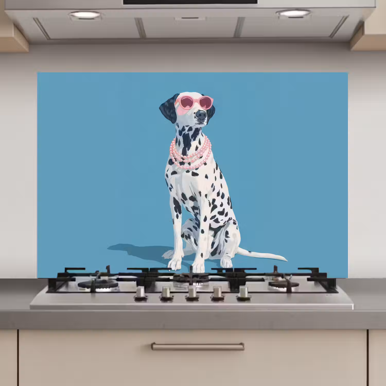 Dalmatiër - Zonnebril - Blauw keuken achterwand spatscherm klein -3d_website