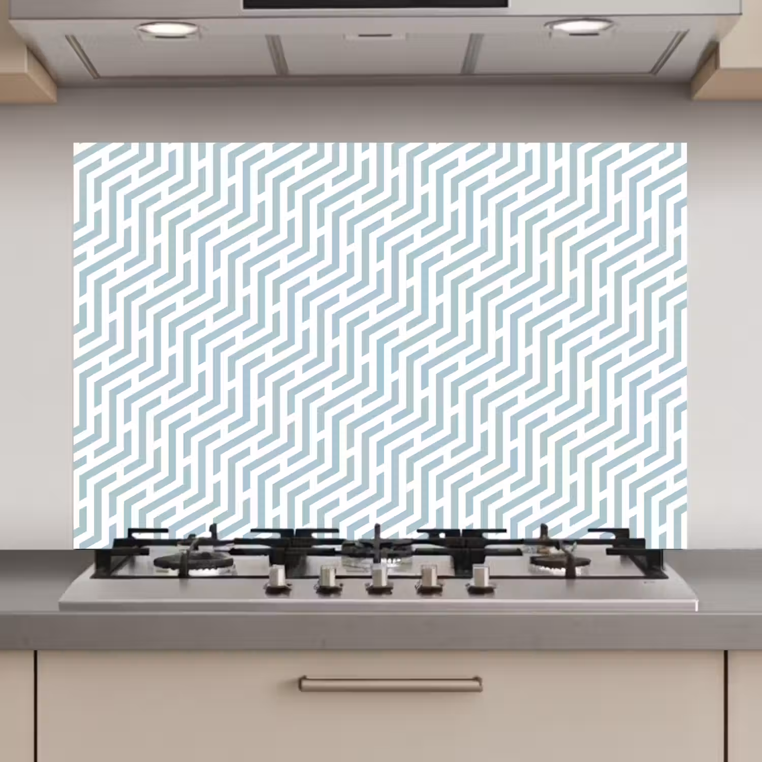 Design - Geometrie - Patroon - Groen keuken achterwand spatscherm klein 900 -3d_website