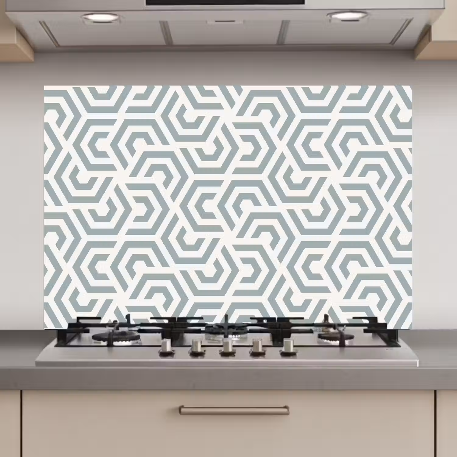 Design - Lijn - Patroon - Groen keuken achterwand spatscherm klein 900 -3d_website