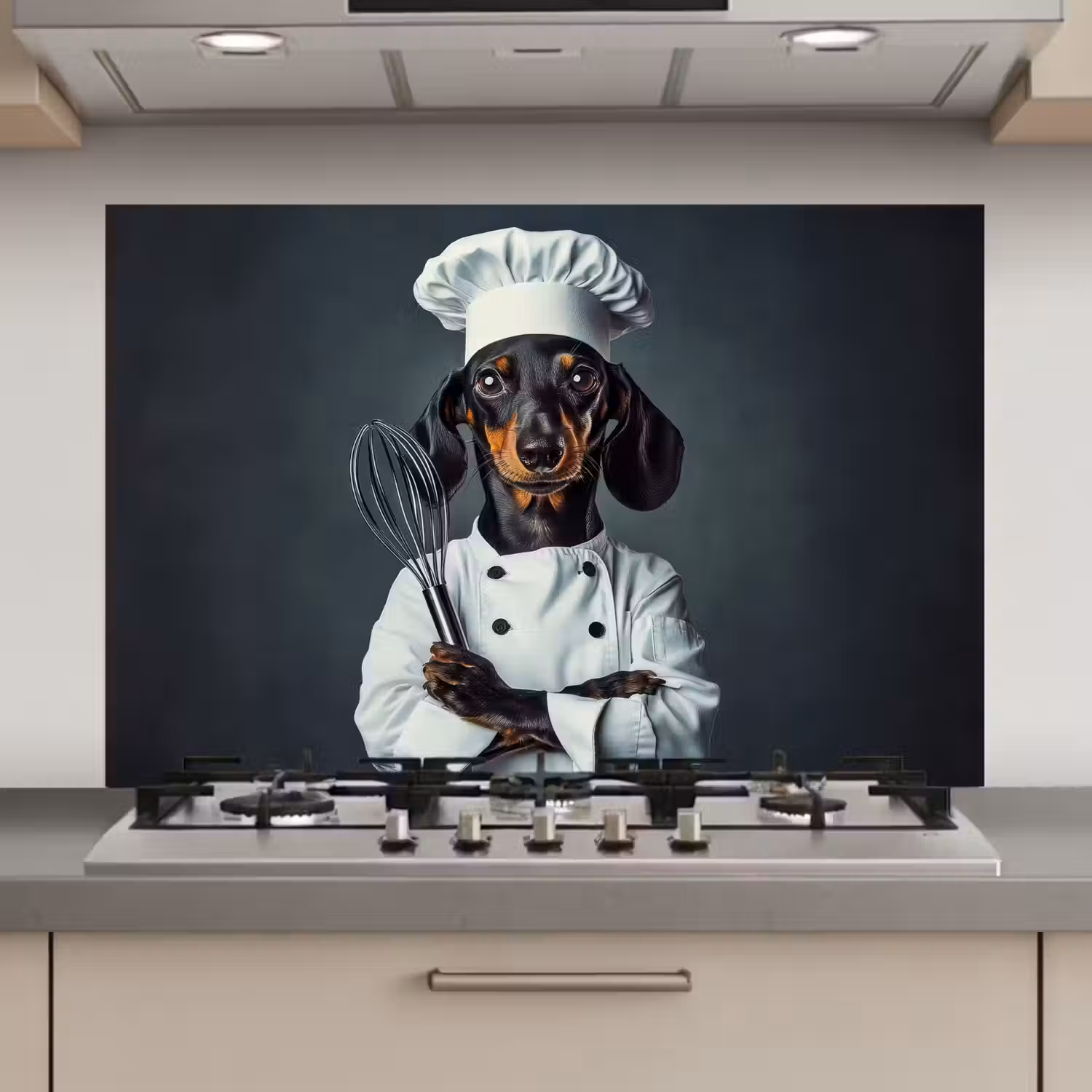 Hond - Garde - Kok keuken achterwand spatscherm klein -3d_website