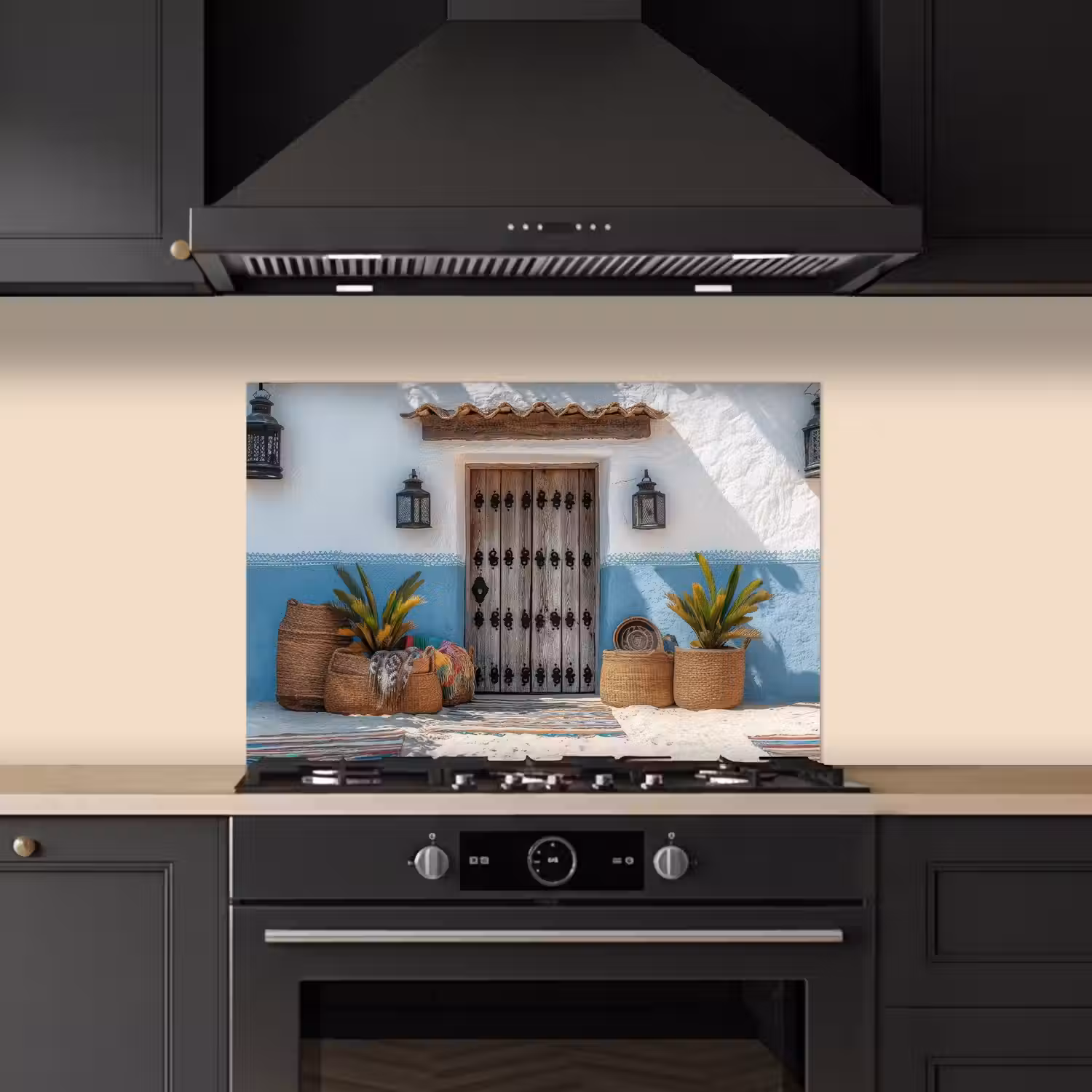Deur - Manden - Planten keuken achterwand spatscherm klein -sfeer1