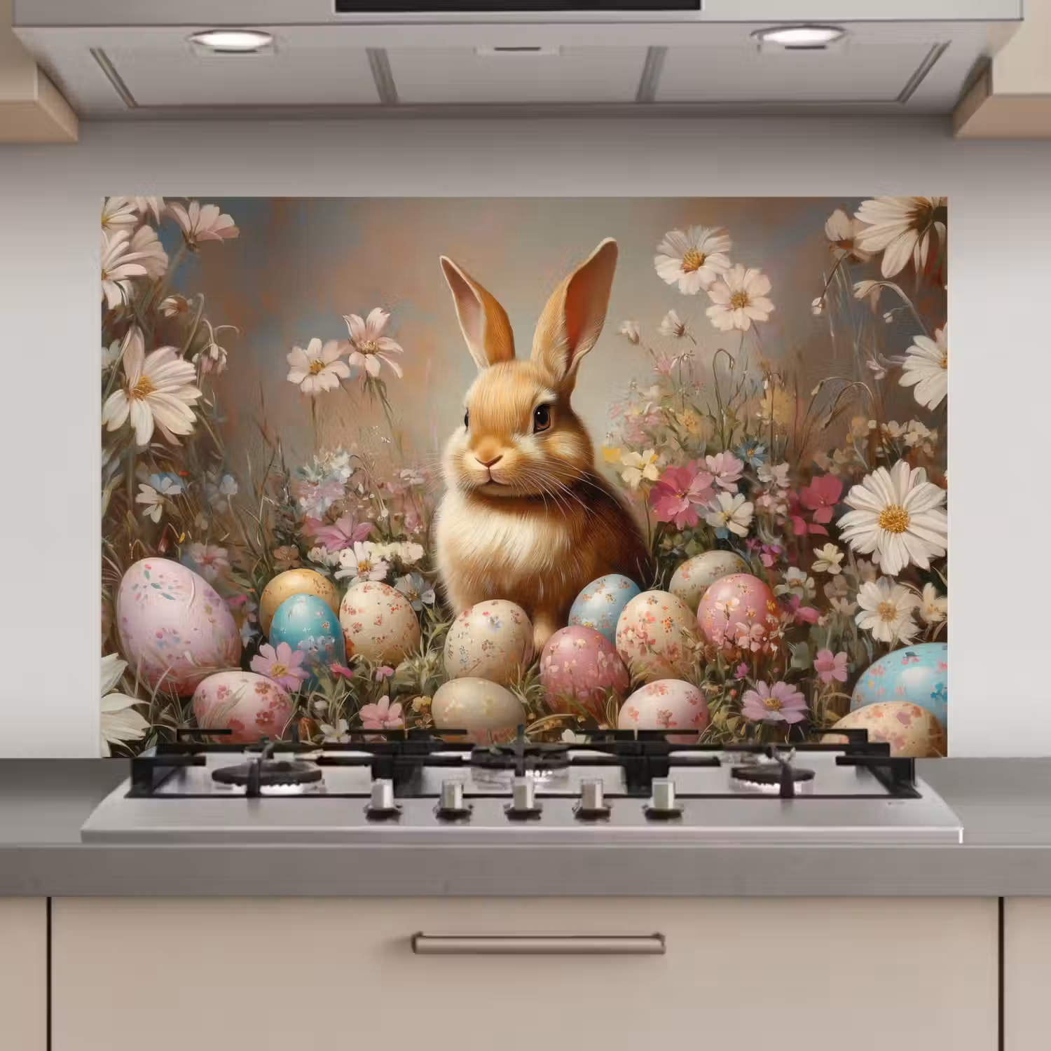Paashaas - Lente - Paaseieren keuken achterwand spatscherm klein -3d_website