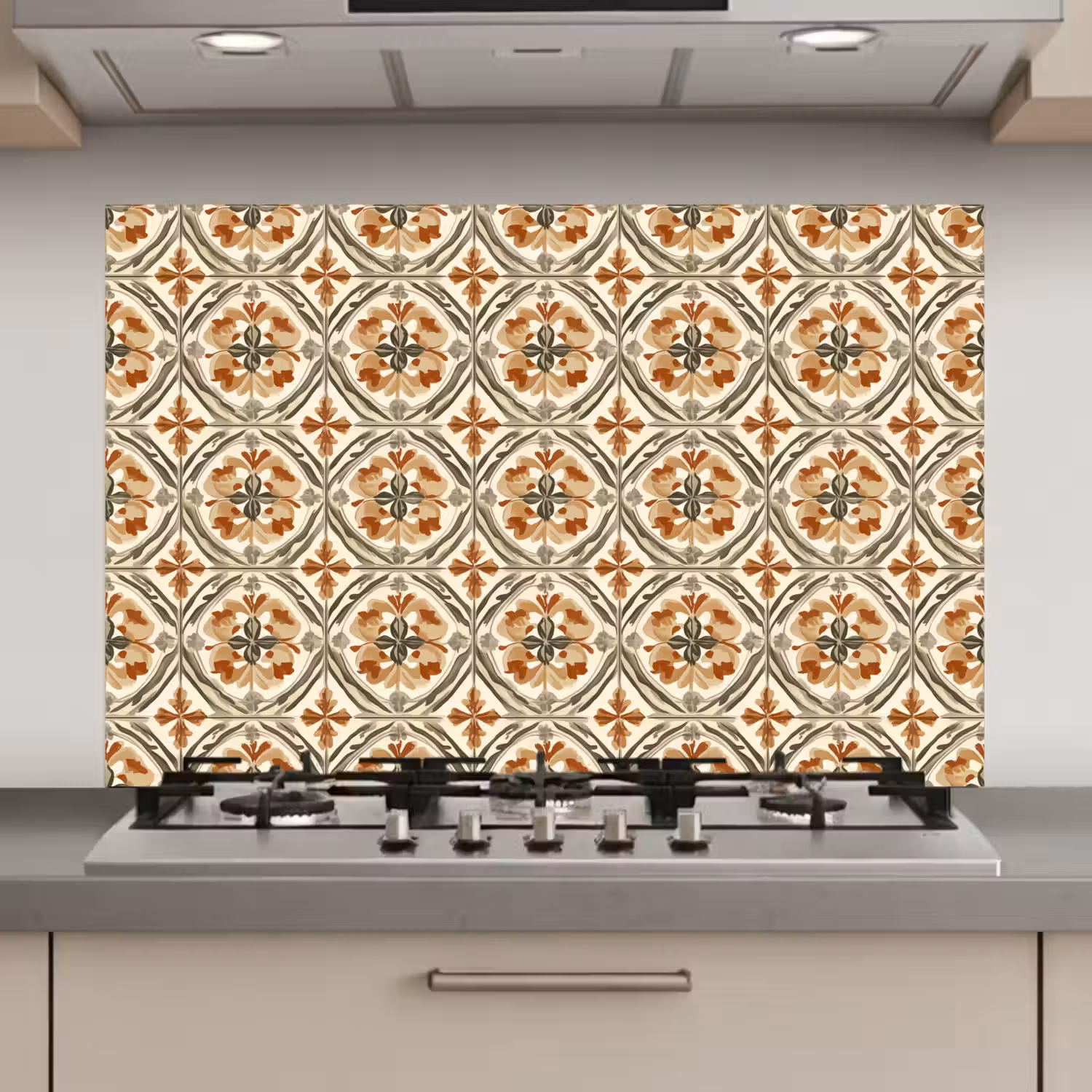 Elegant - Antiek - Kleurrijk keuken achterwand spatscherm klein 900 -3d_website