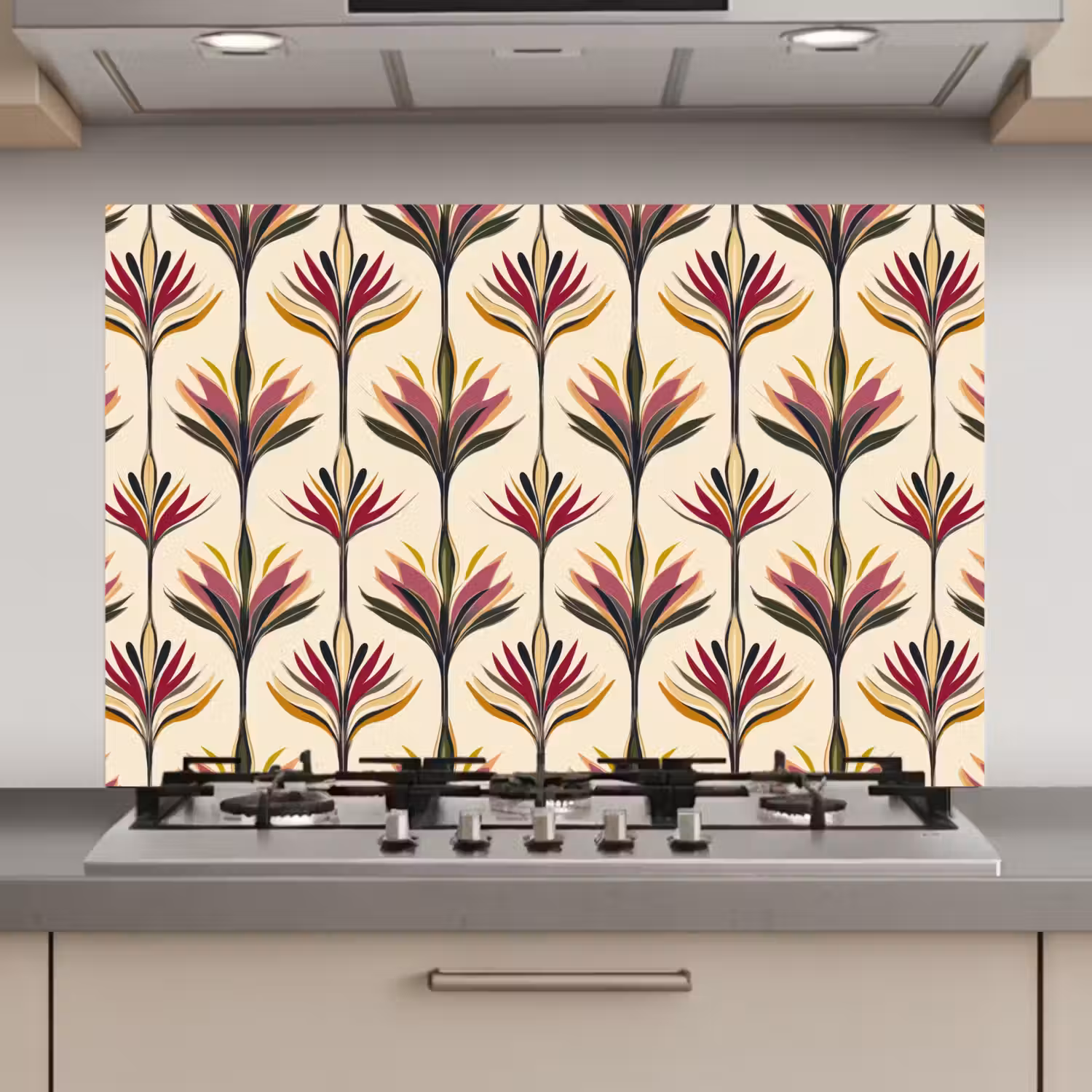 Waaier - Motief - Kleurrijk keuken achterwand spatscherm klein 900 -3d_website