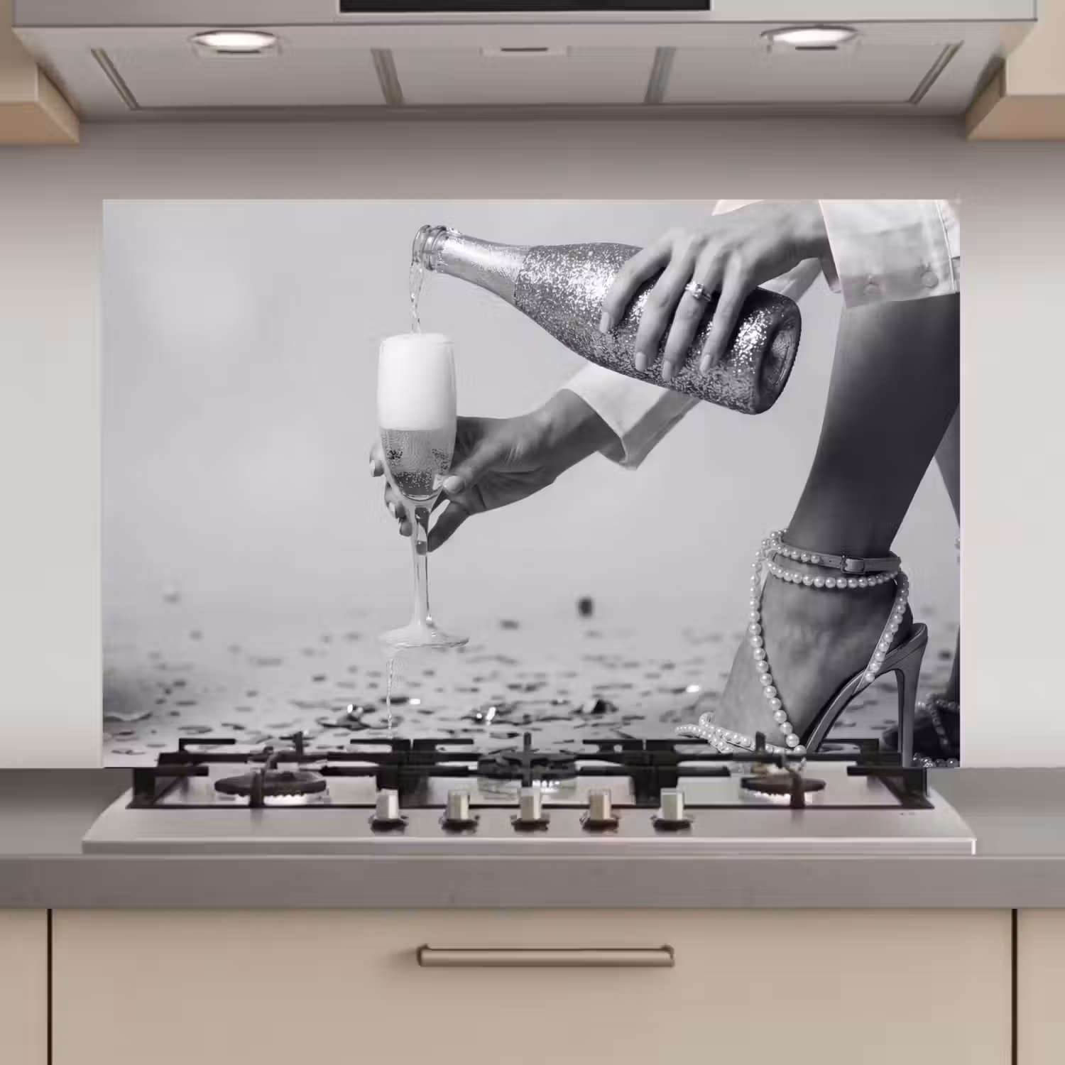 Feestelijk - Champagne - Discobal keuken achterwand spatscherm klein -3d_website