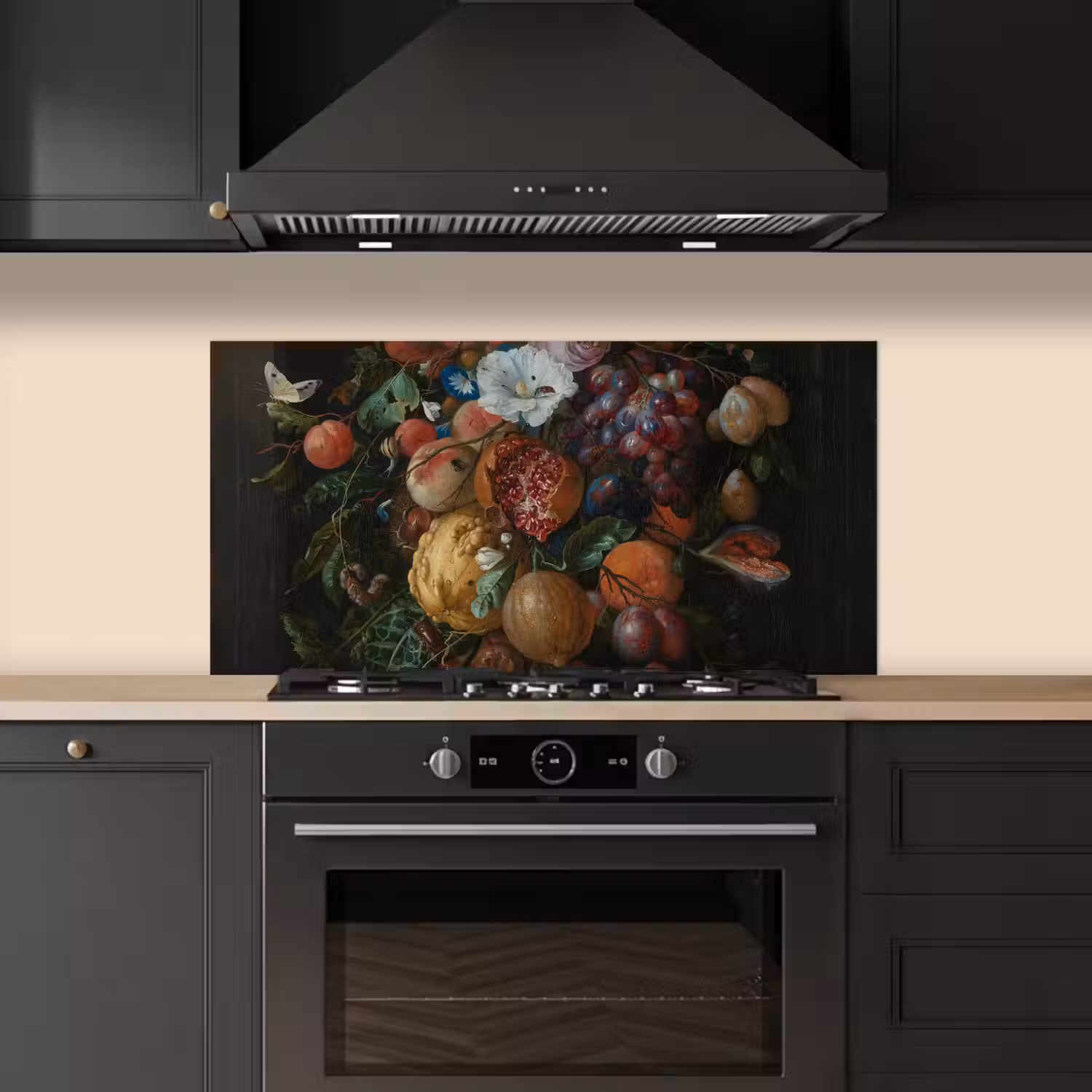 Festoen van vruchten en bloemen - Schilderij van Jan Davidsz. de Heem keuken achterwand spatscherm middel -sfeer1
