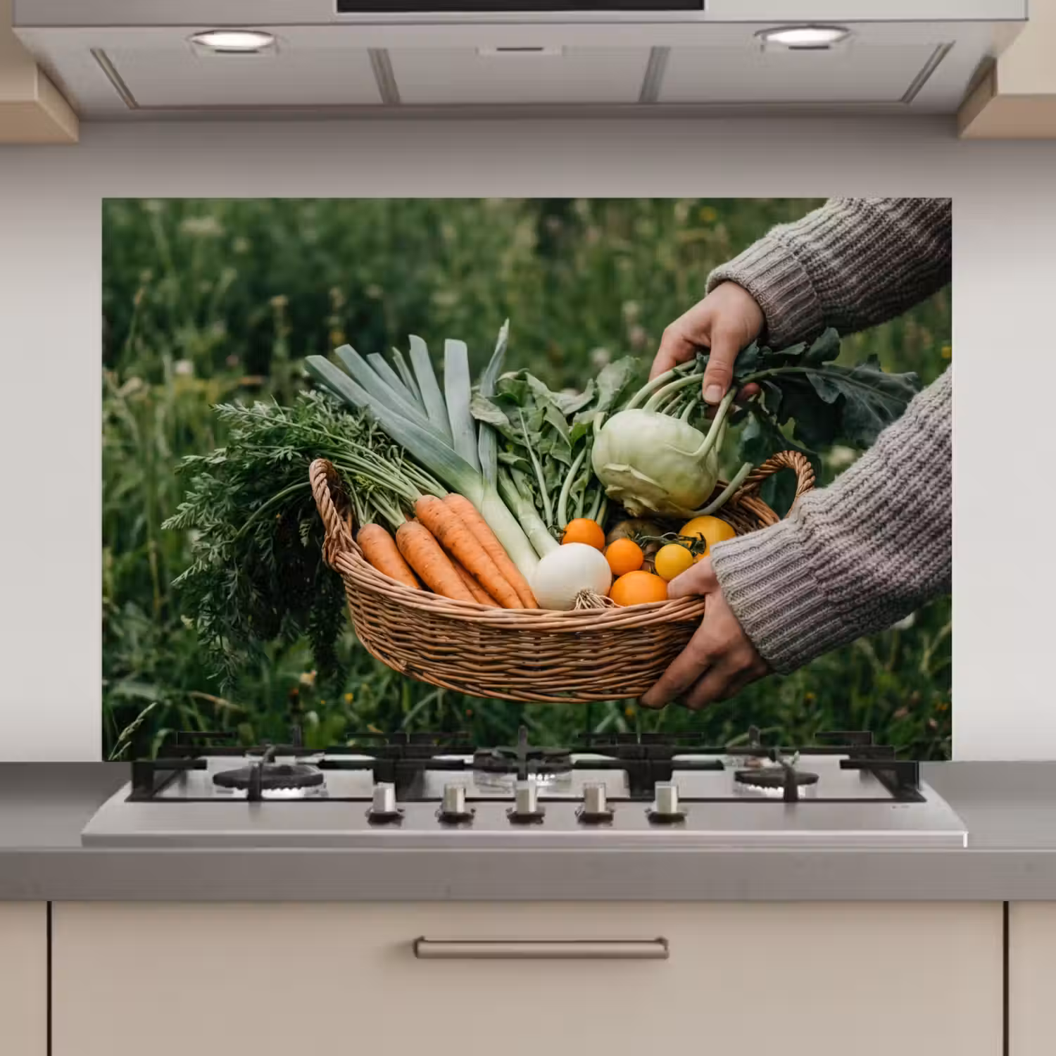 Veld - Groenten - Biologisch - Oogst keuken achterwand spatscherm klein -3d_website