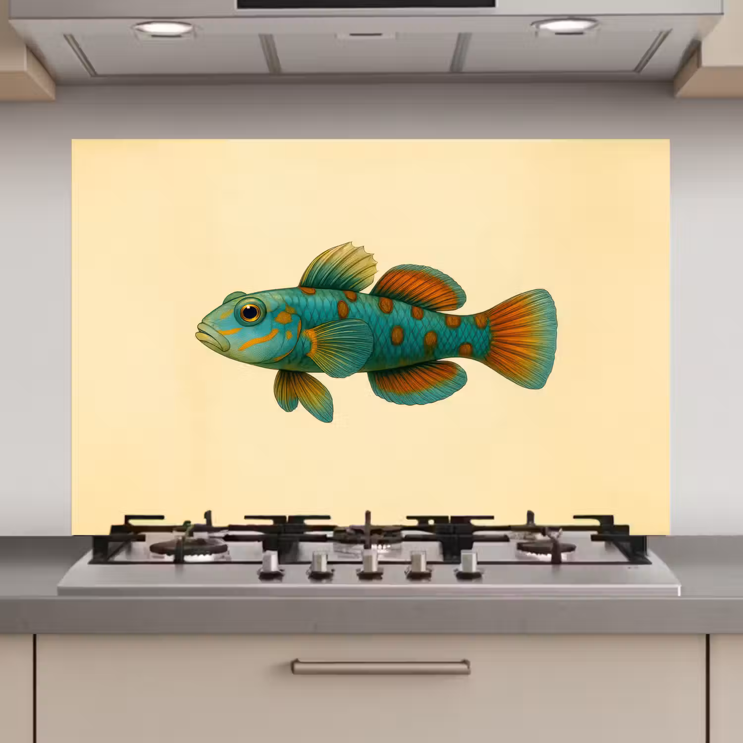 Vis - Blauw - Stippen - Schubben keuken achterwand spatscherm klein -3d_website
