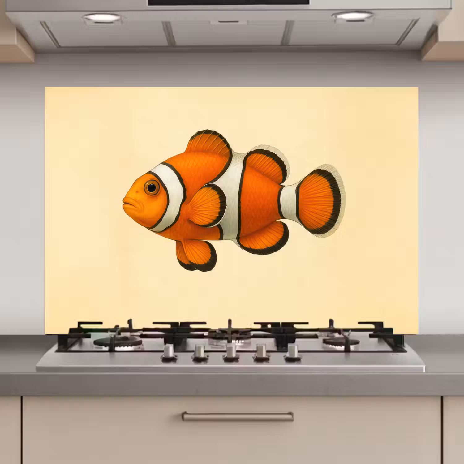 Vis - Oranje - Strepen keuken achterwand spatscherm klein -3d_website