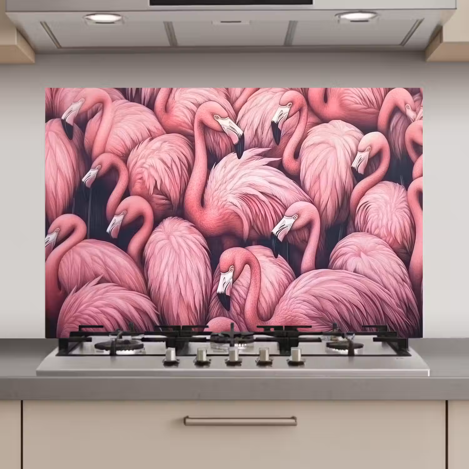 Flamingo - Roze - Dieren keuken achterwand spatscherm klein -3d_website