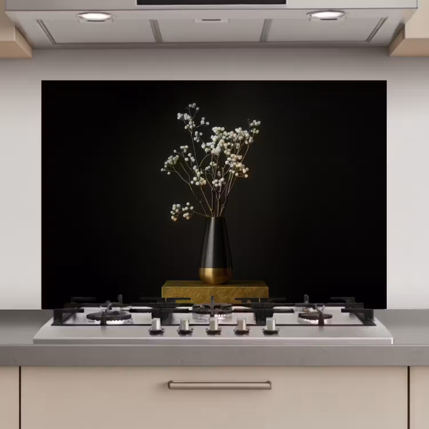 Bloembollen - Wit - Vaas - Minimalistisch keuken achterwand spatscherm klein -3d_website